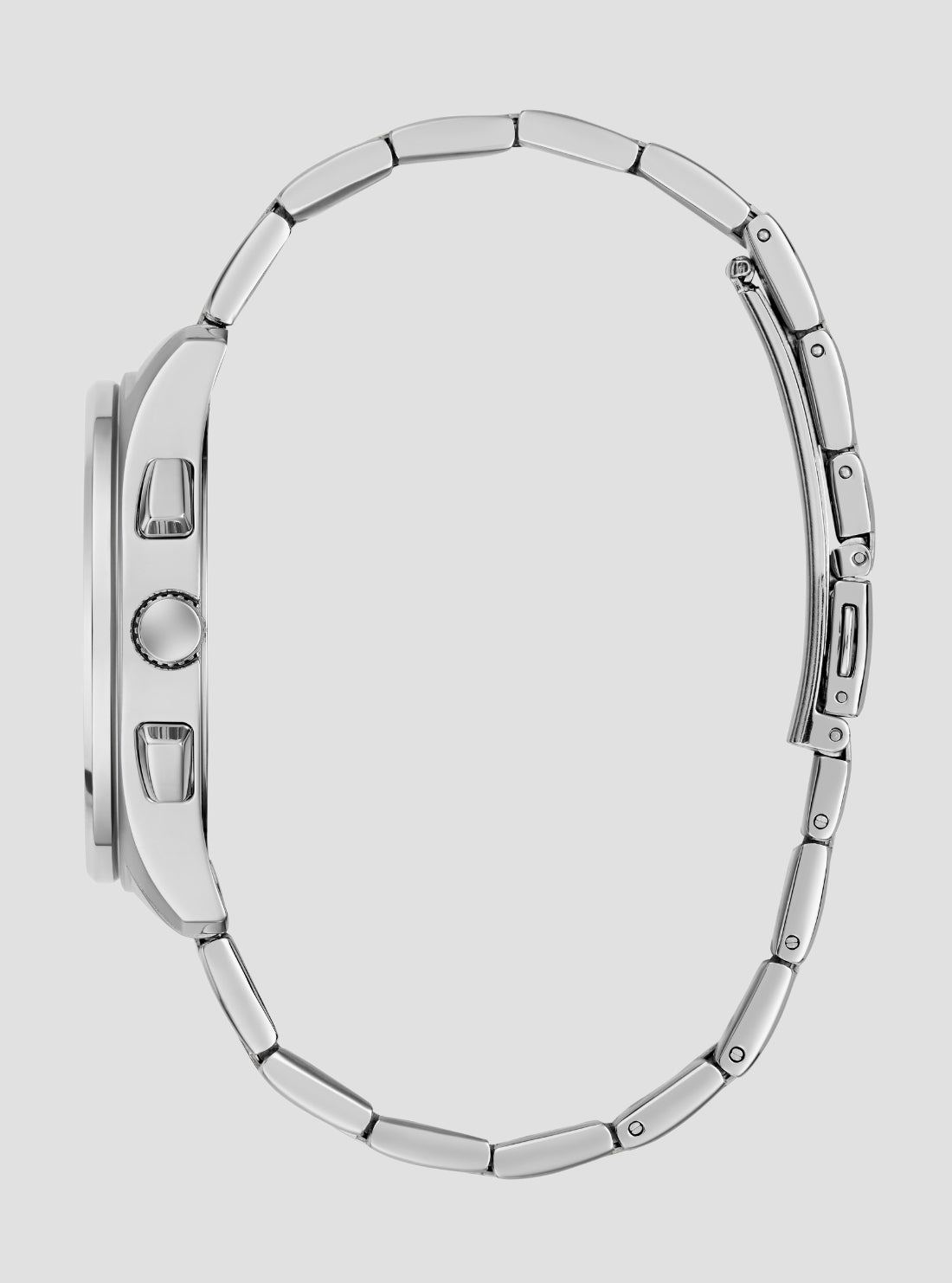 GUESS Accessories Silver Palmer Black Dial Watch GW1048G1 Side View