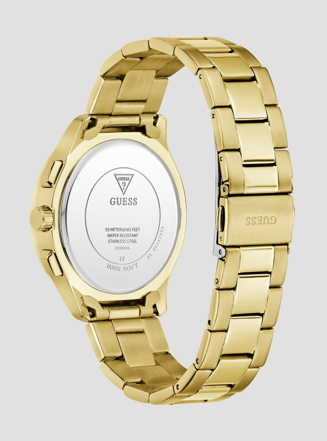 GUESS Accessories Gold Palmer Blue Dial Watch GW1048G2 Back View