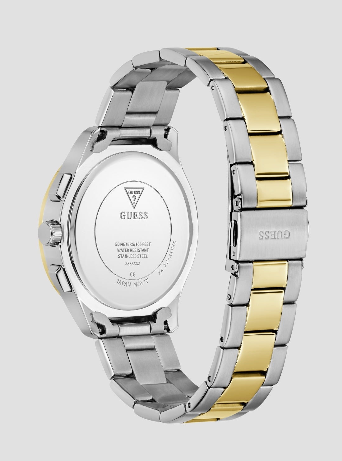 GUESS Accessories Two-Tone Palmer Green Dial Watch GW1048G4 Back View
