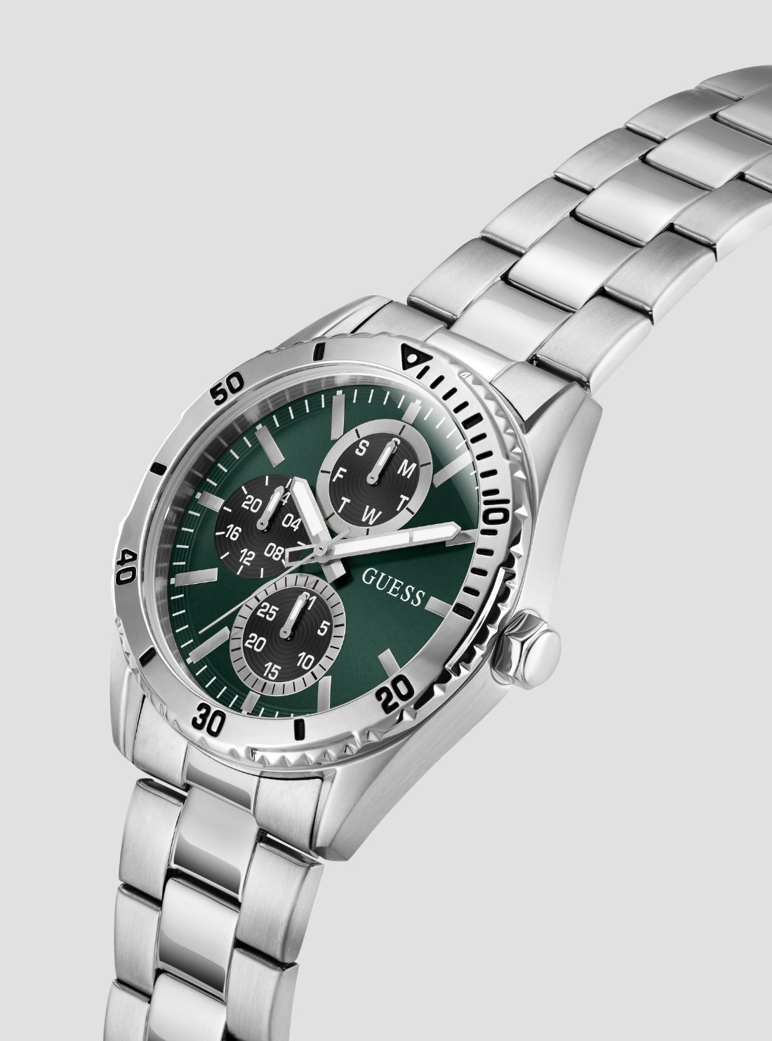 Guess GW1061G1 Silver Velocity Green Dial Watch CASIO Guess GW1061G1 Silver Velocity Green Dial Watch CASIO