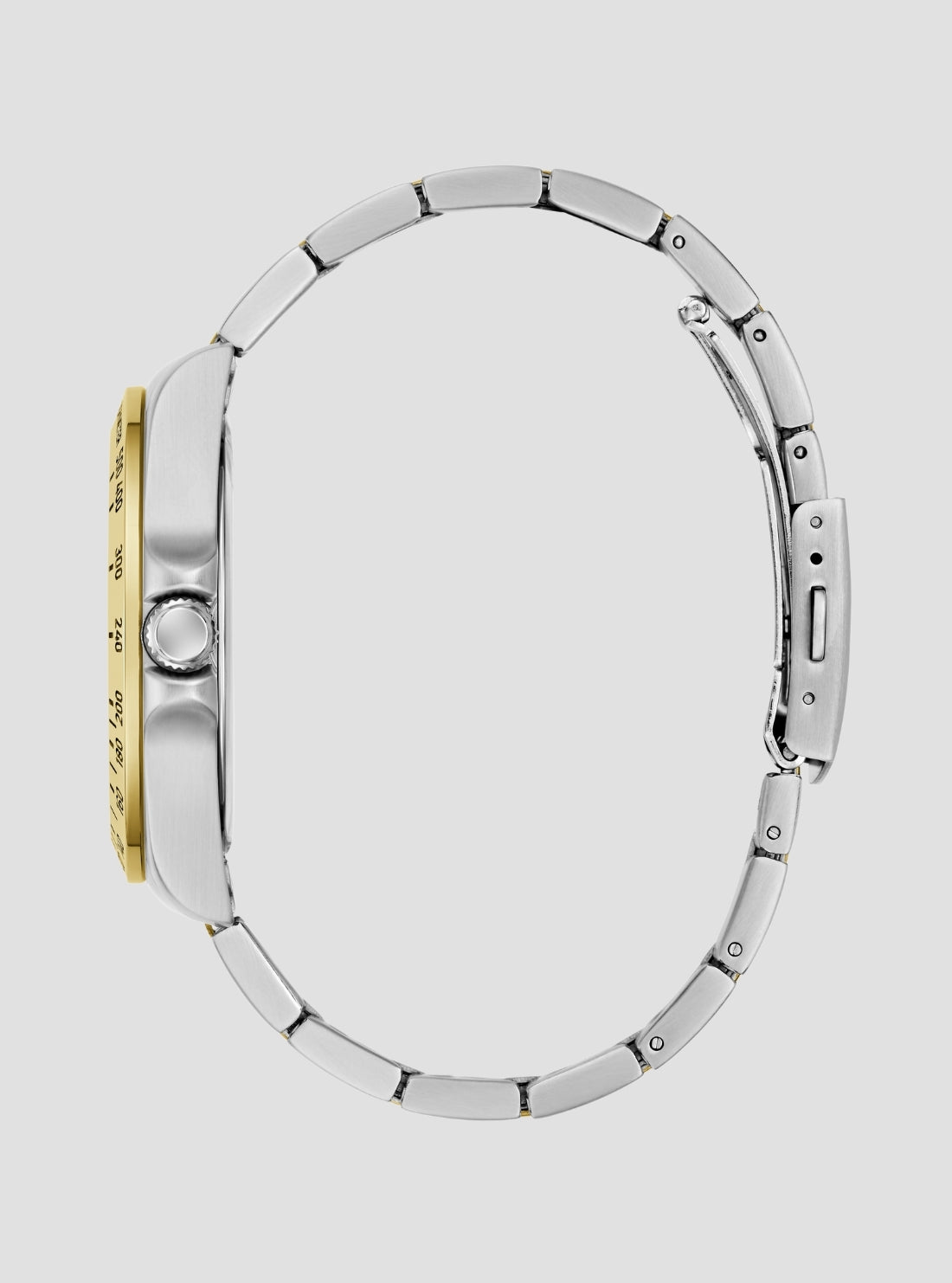 GUESS Accessories Silver Gold Neo Black Dial Watch GW1064G4 Side View