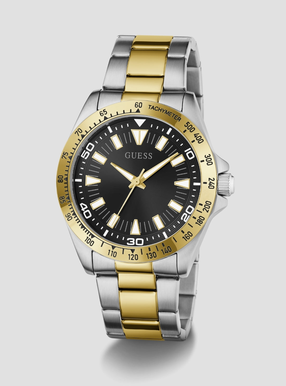 Silver Gold Neo Black Dial Watch | GUESS