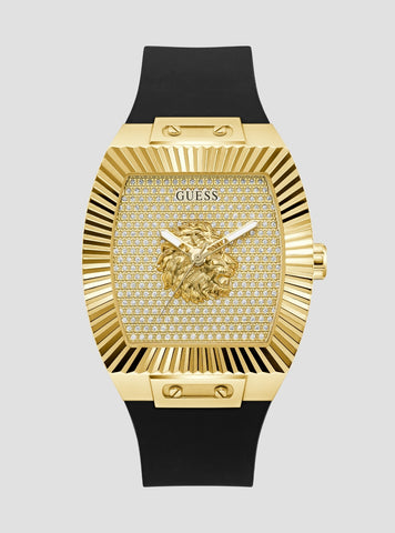 GUESS Accessories Black Gold Phoenix Watch GW1066G2 Front View