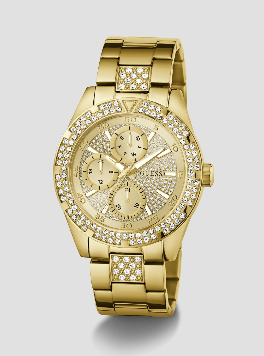 GUESS Accessories Gold Orion Watch GW1067G2 Front Side View