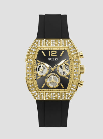 GUESS Accessories Black Gold Phoenix Quantum Watch GW1069G2 Front View