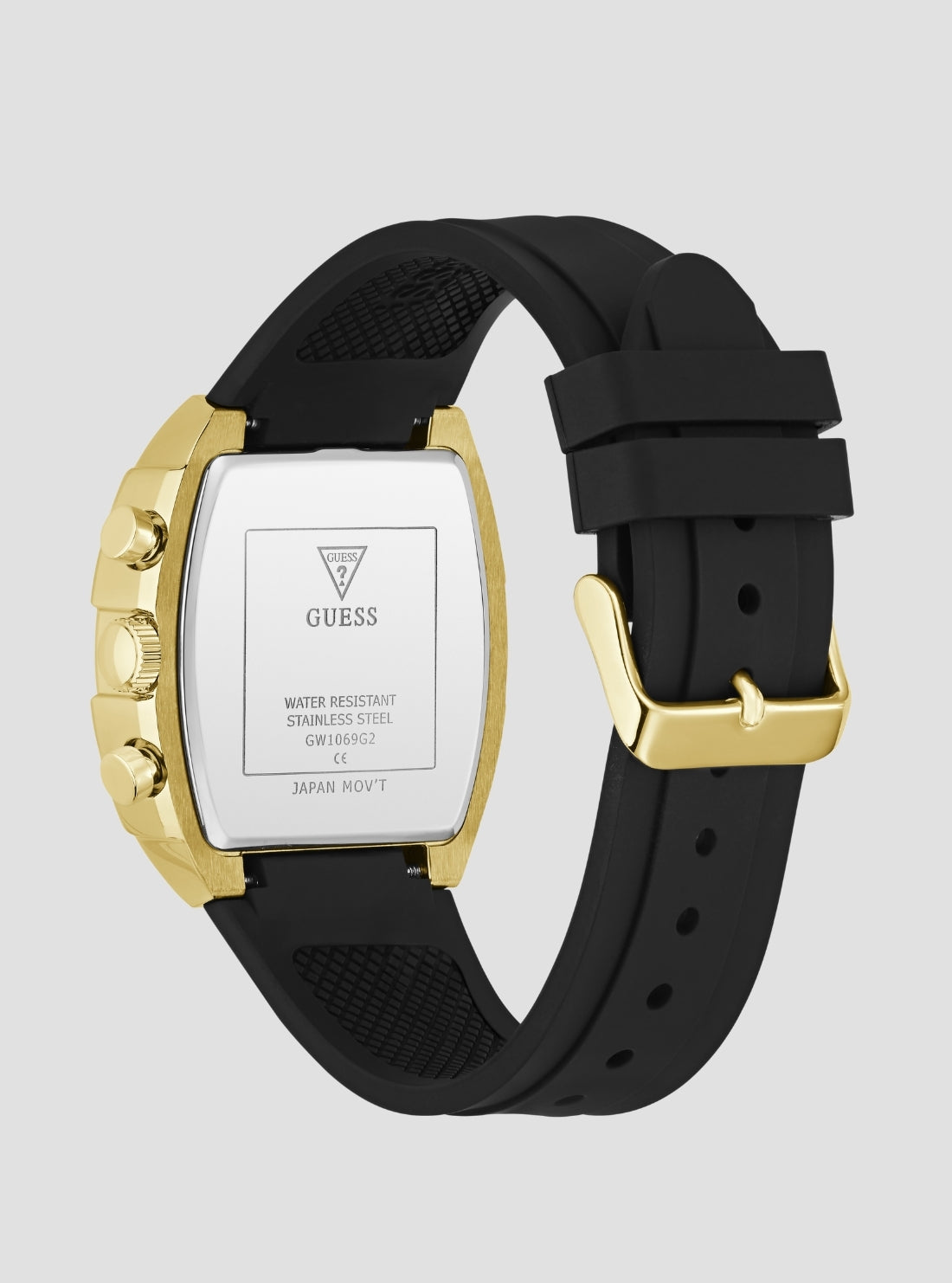 GUESS Accessories Black Gold Phoenix Quantum Watch GW1069G2 Back View