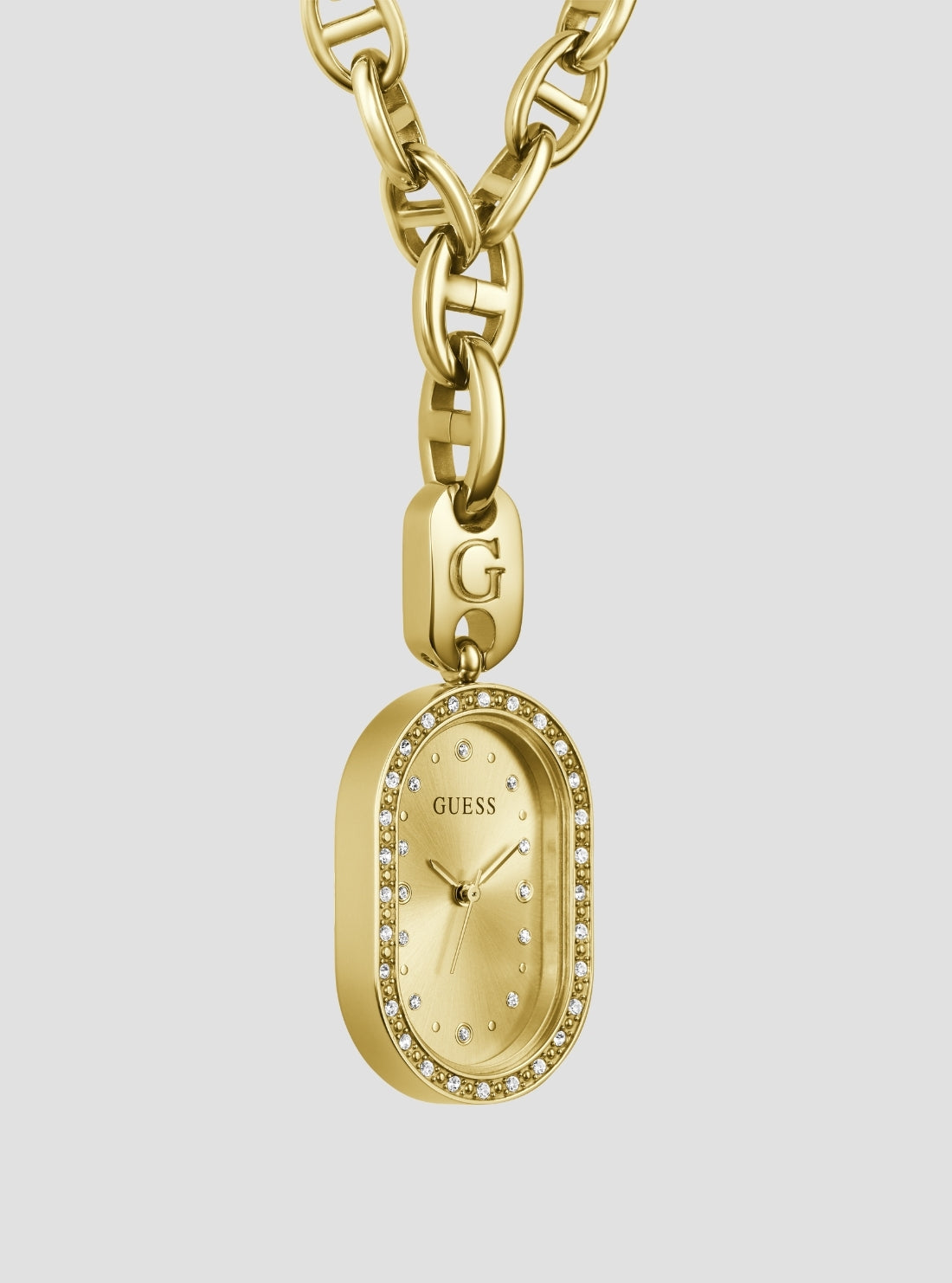 GUESS Accessories Gold Odette Pendant Watch GW1089L2 Side View
