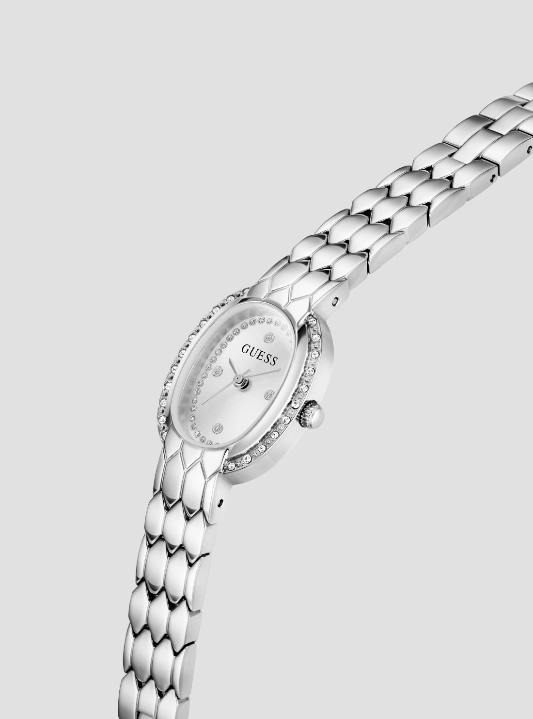 GUESS Accessories Silver Viola Crystal Watch GW1092L1 Side View