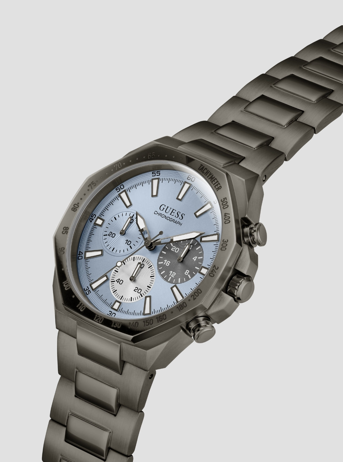 GUESS Accessories Gunmetal Blake Multifunction Watch GW1122G3 Side View2