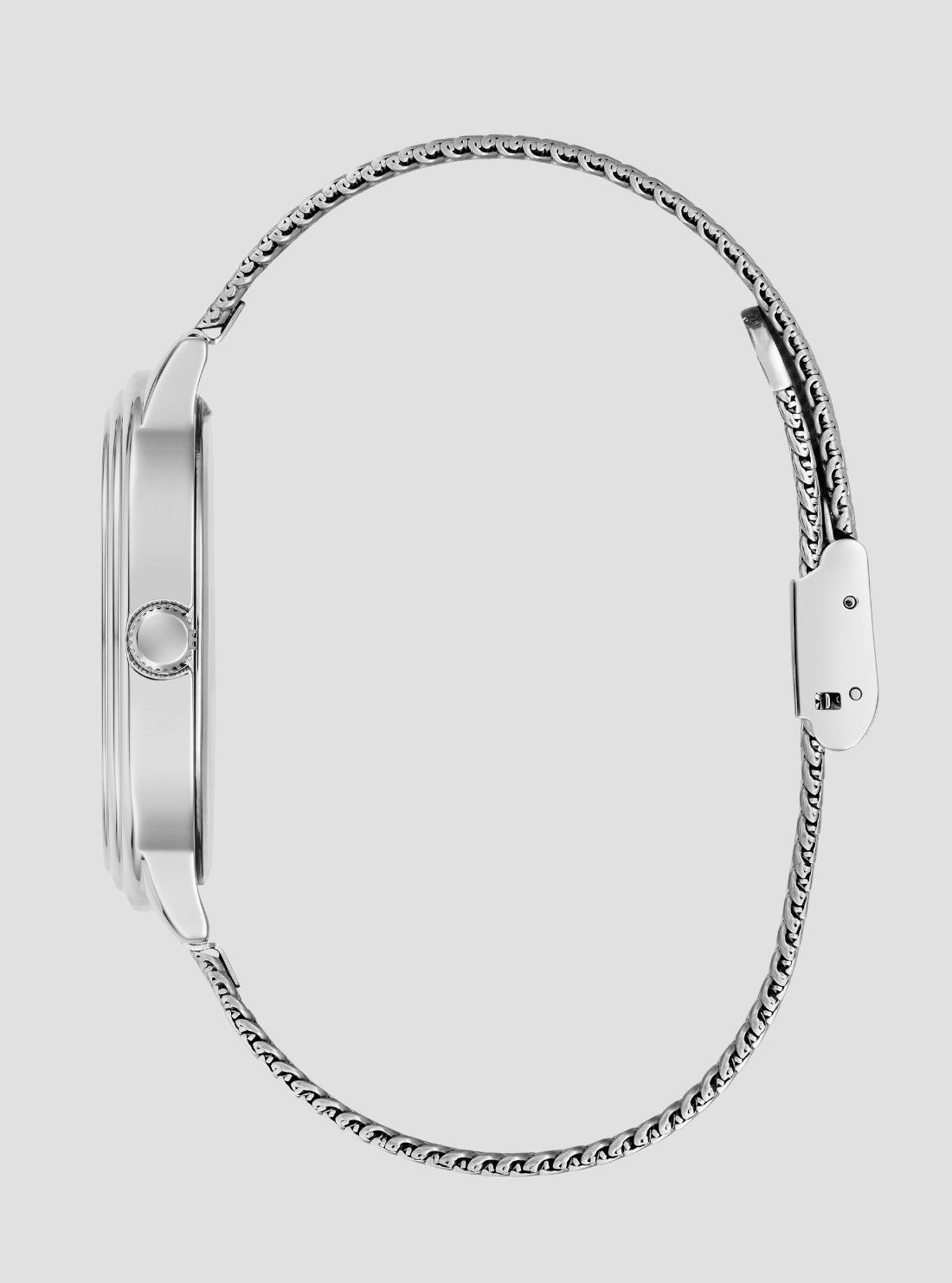 GUESS Accessories Silver Blue Dial Felix Watch GW1124G1 Side View2