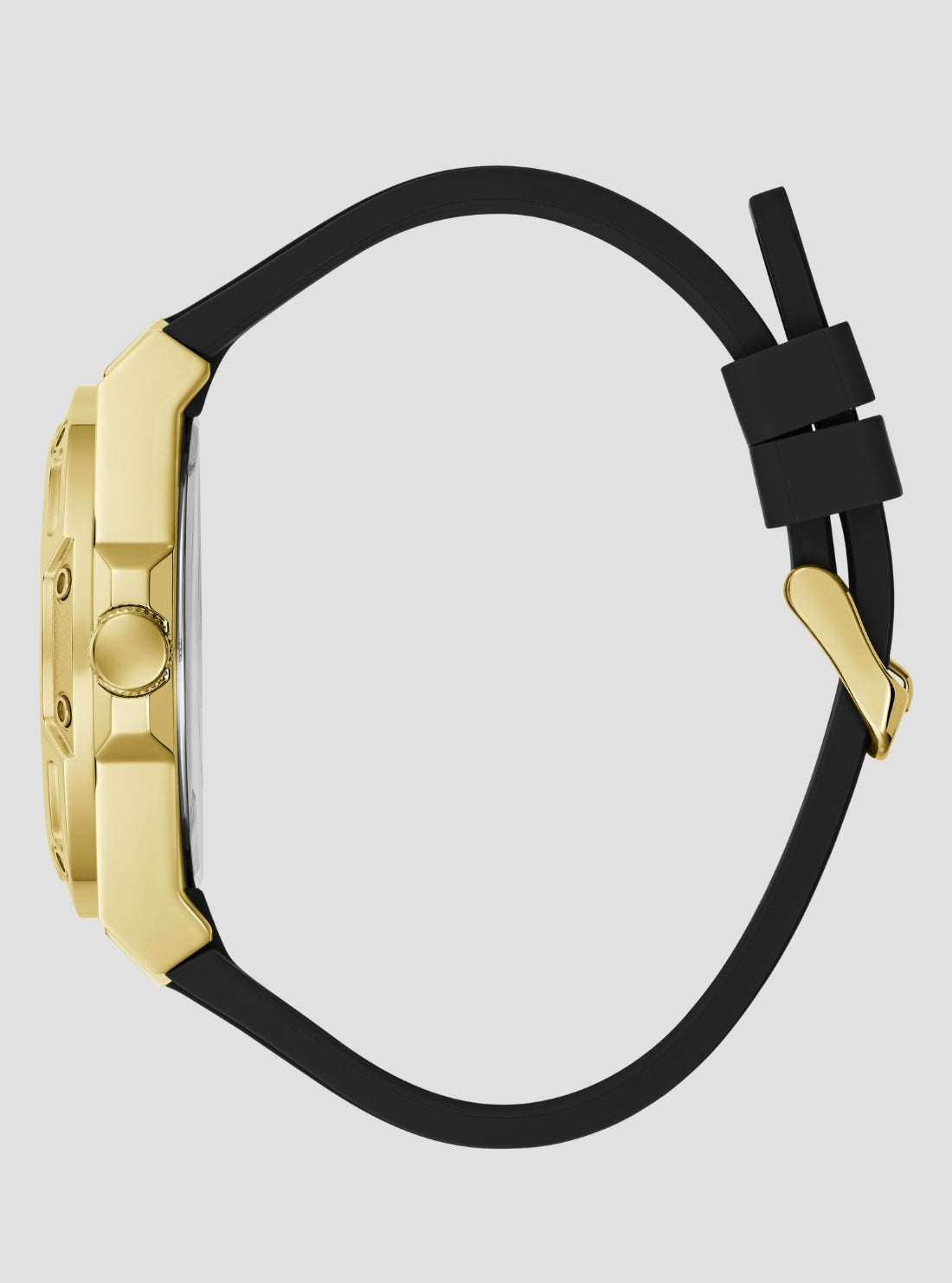 GUESS Accessories Black Gold Carver Watch GW1132G8 Side View
