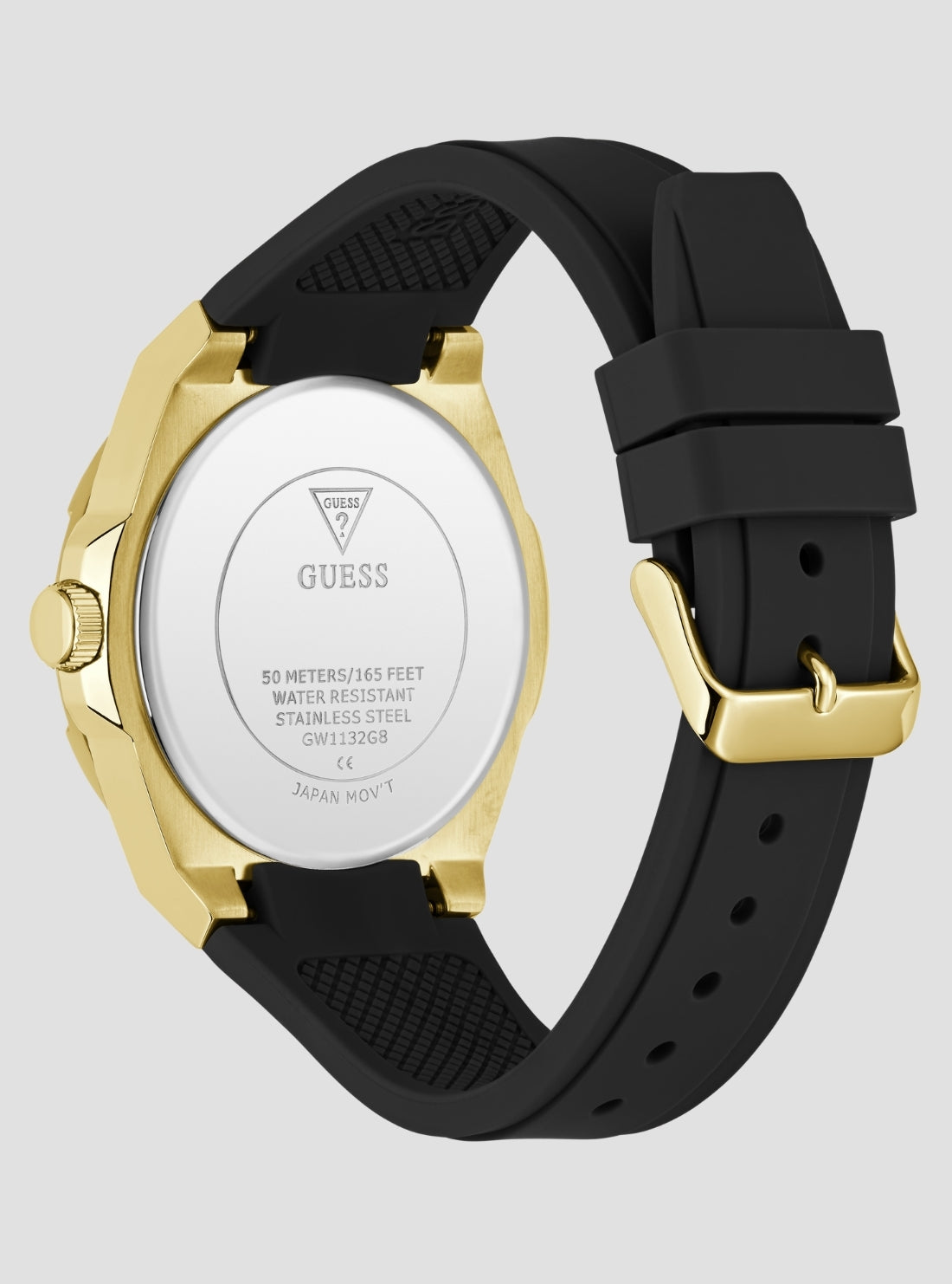 GUESS Accessories Black Gold Carver Watch GW1132G8 Back View