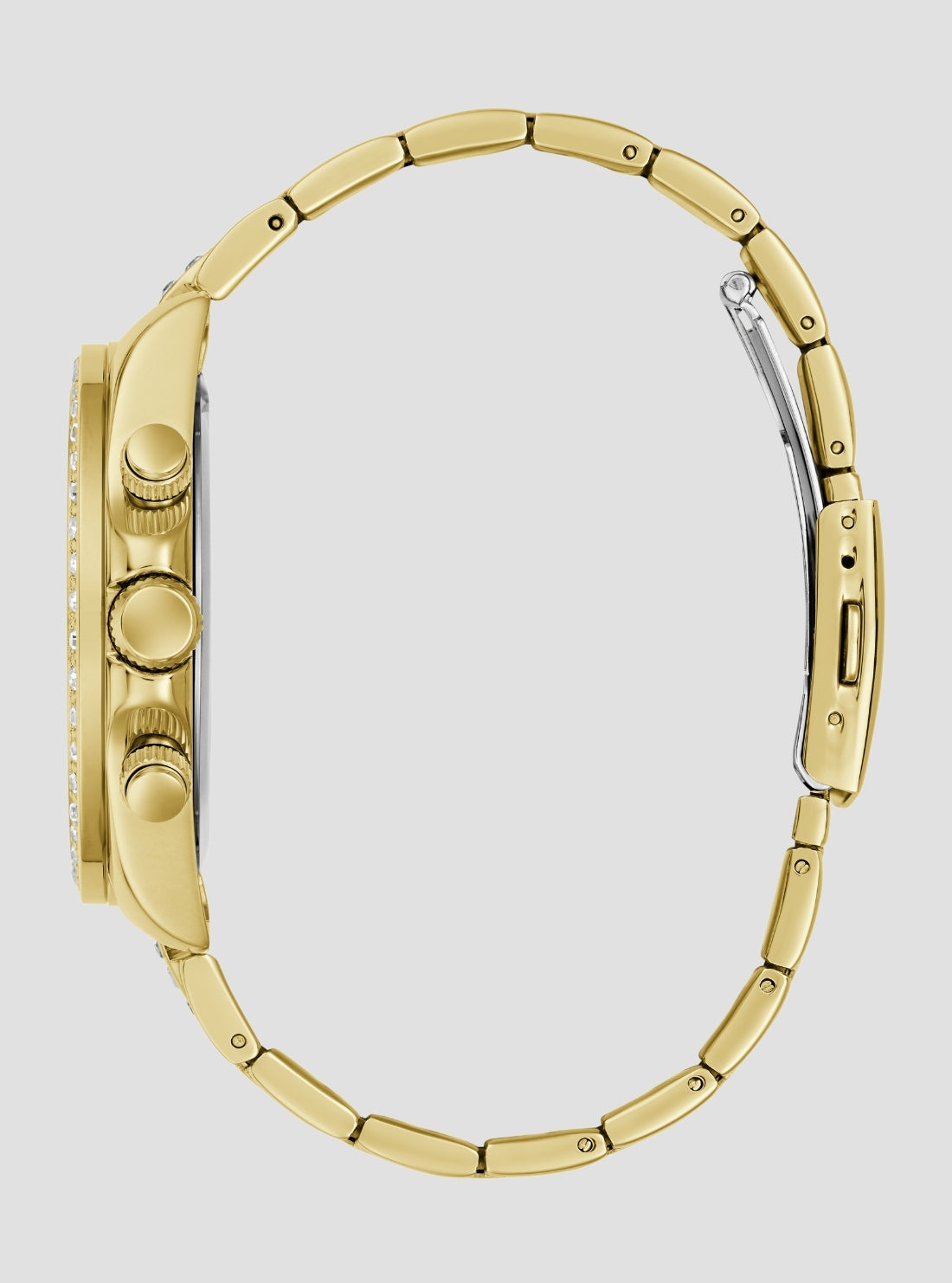 GUESS Accessories Gold Victor Crystal Chronograph Watch GW1136G2 Side View2