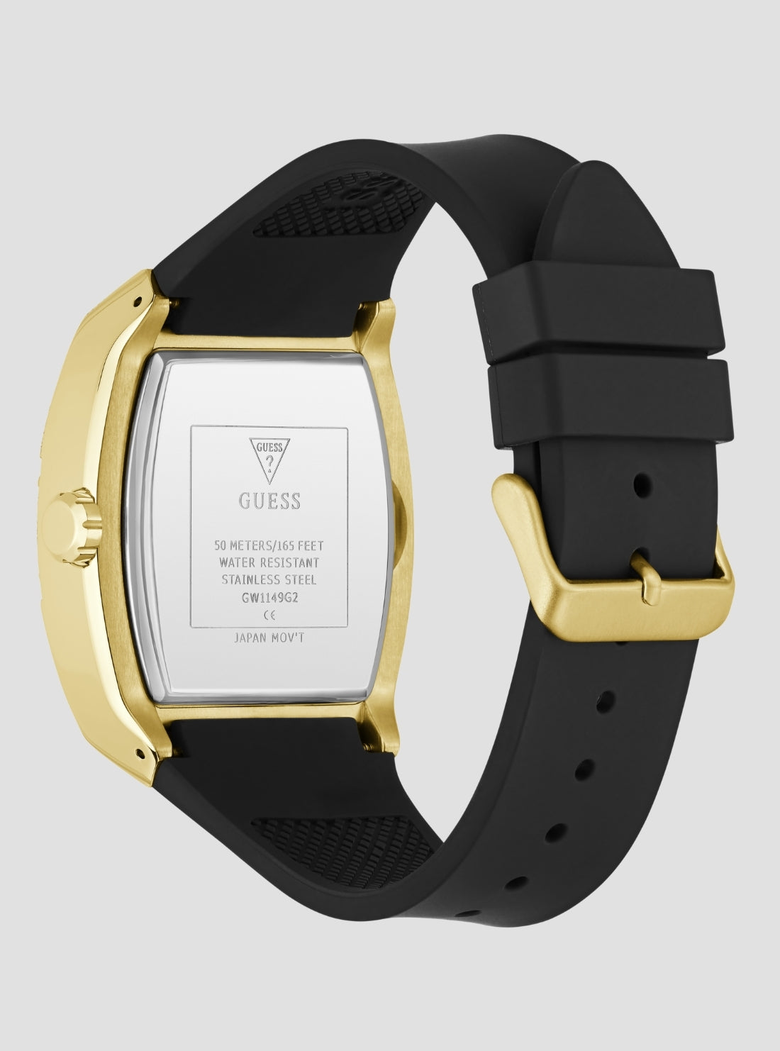 GUESS Accessories Black Gold Phoenix Frost Multifunction Watch GW1149G2 Back View 