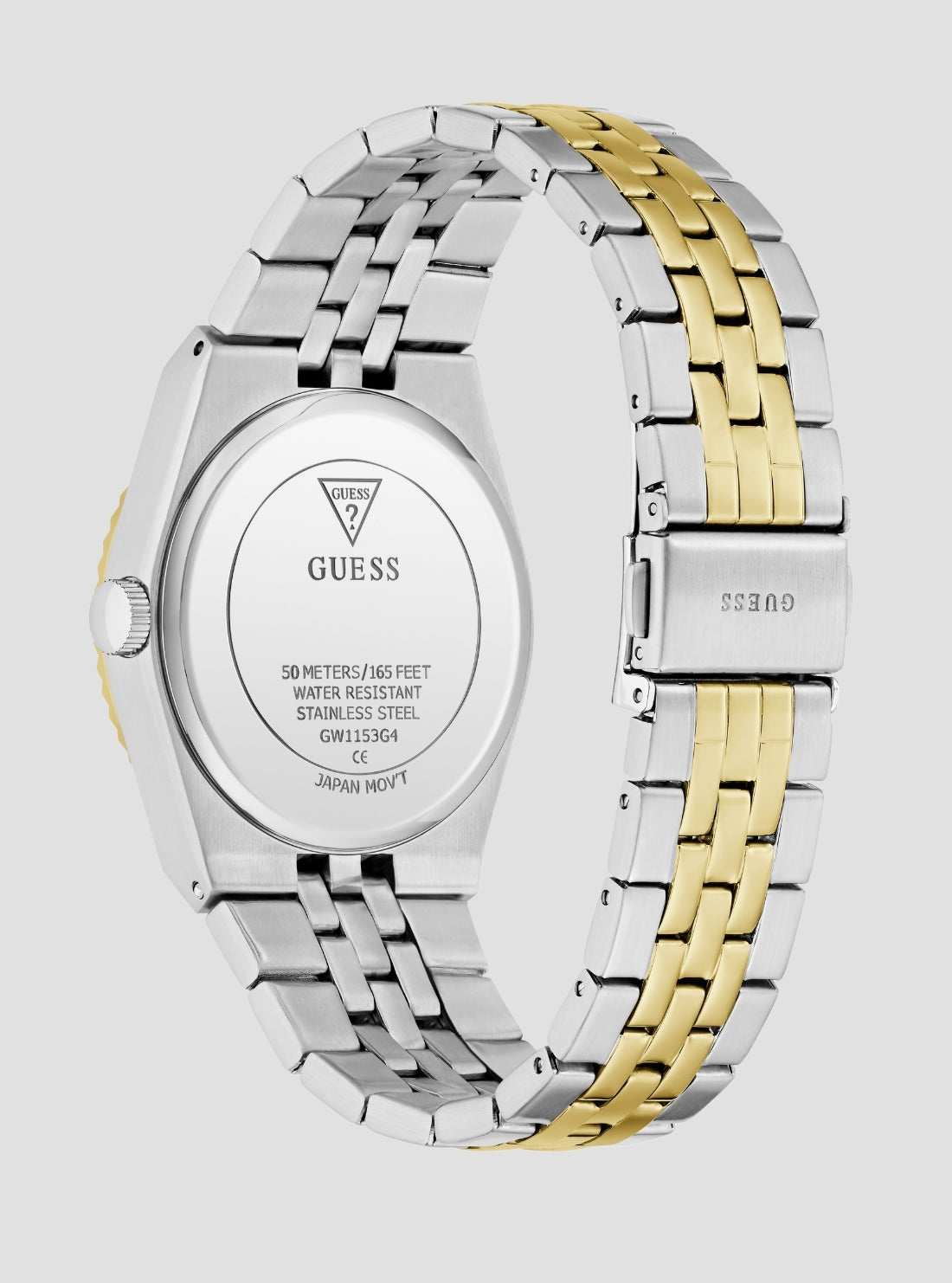 GUESS Accessories Silver Gold Vincent Watch GW1153G4 Back View