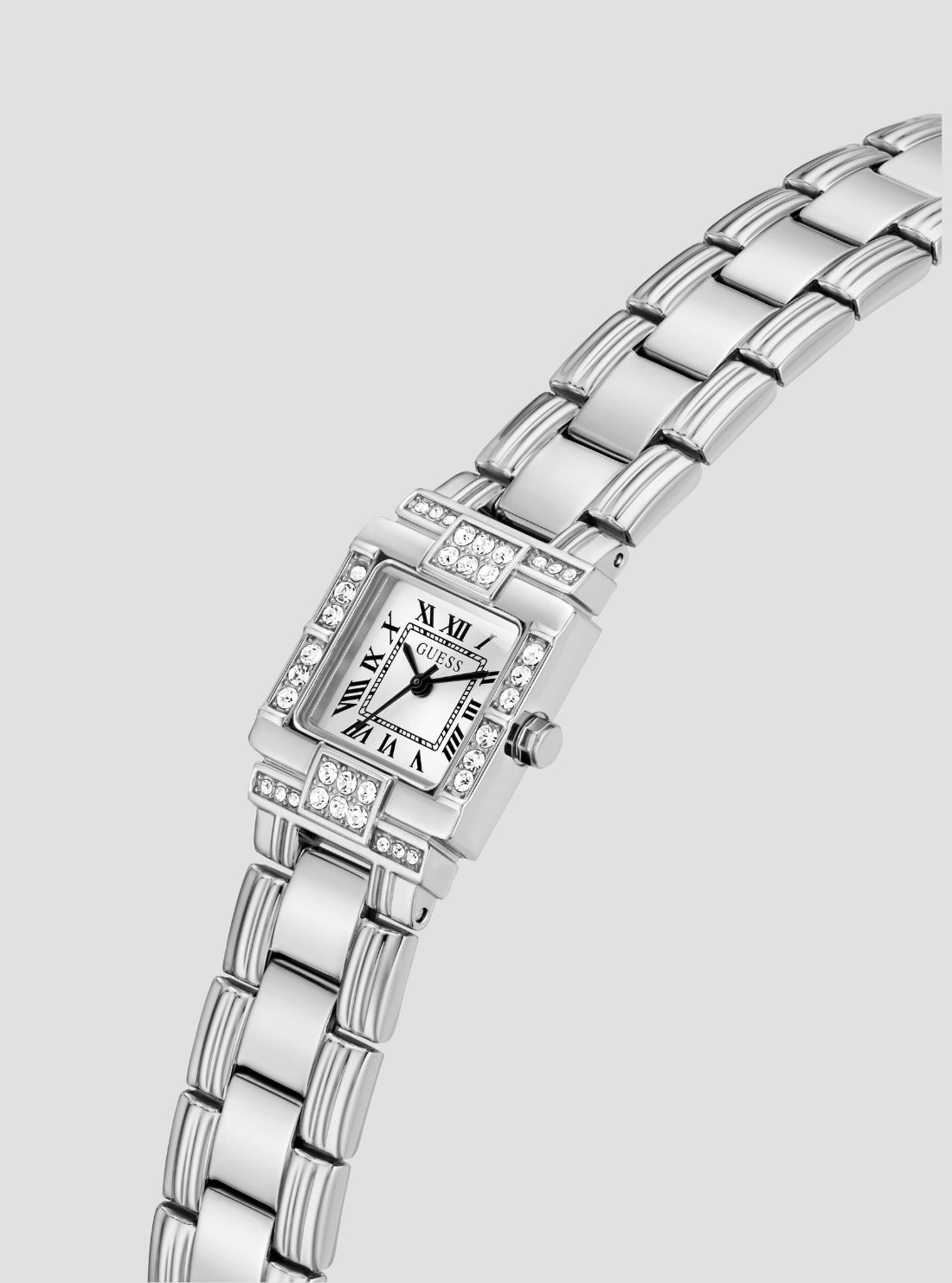 GUESS Accessories Silver Taylor Crystal Watch GW1157L1 Side View