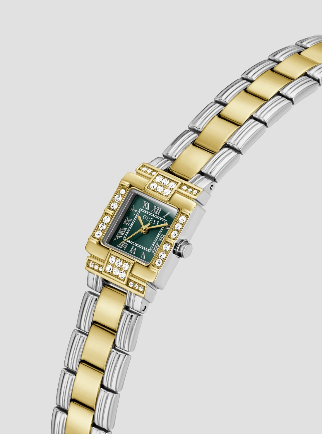 GUESS Accessories Silver Gold Taylor Crystal Watch GW1157L3 Side View