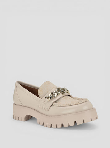 GUESS Footwear Ivory Almer Loafers ALMER Side View