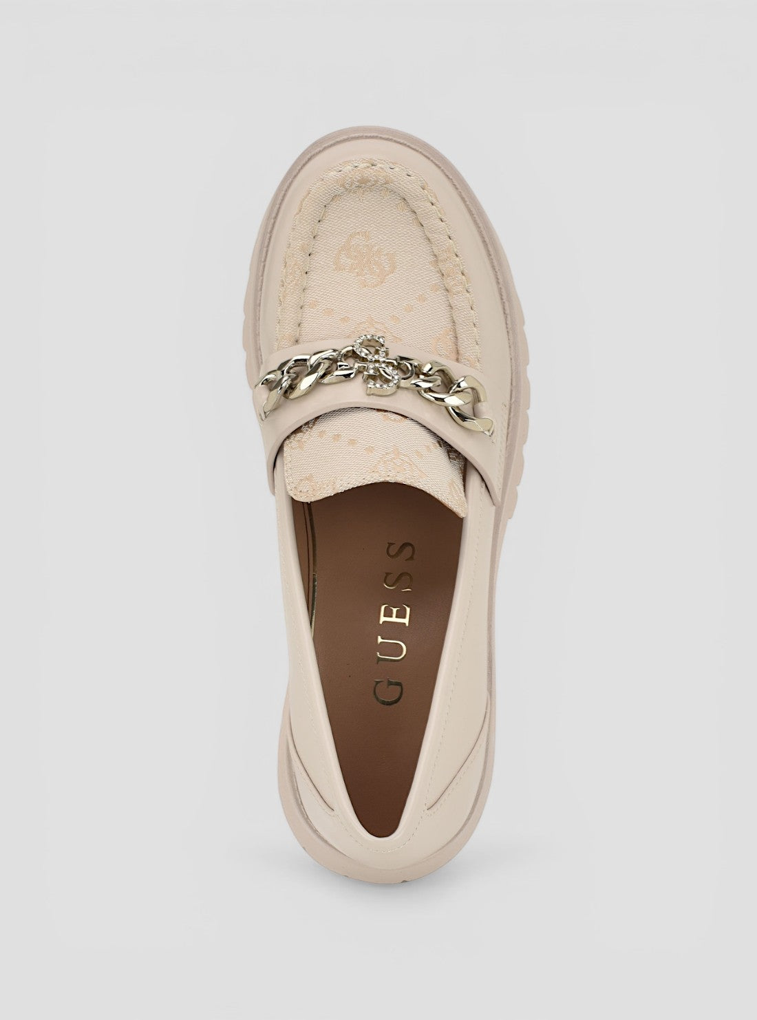 GUESS Footwear Ivory Almer Loafers ALMER Top View