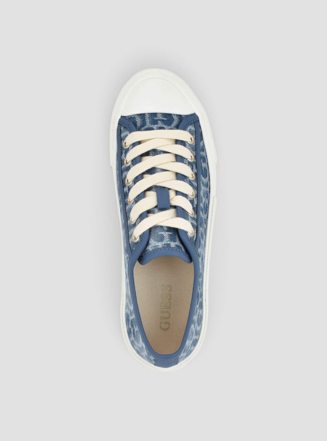 GUESS Footwear Medium Blue Carey Sneakers CAREY3 Top View