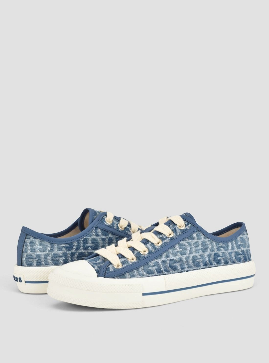 GUESS Footwear Medium Blue Carey Sneakers CAREY3 Front Side View
