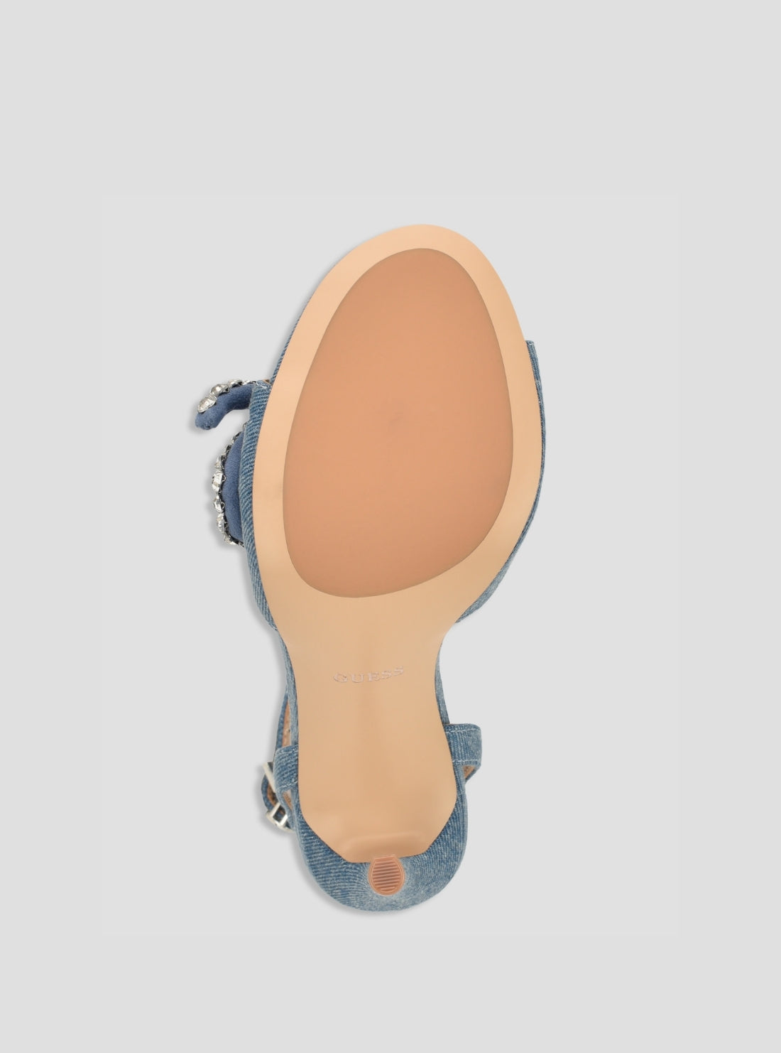 GUESS Footwear Blue Charmin Heeled Sandals CHARMIN3 Bottom View
