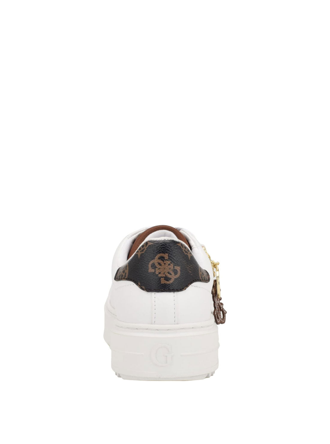 GUESS White Denesa Chunky Low-Top Sneakers back view