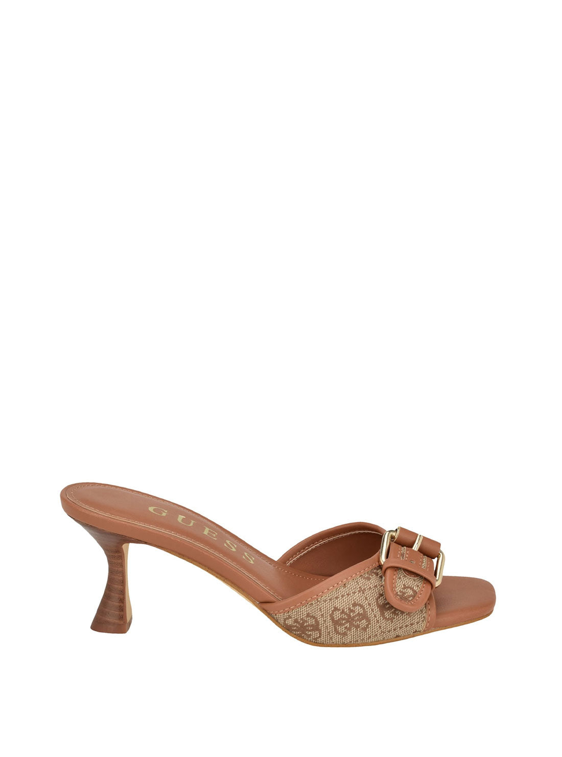 GUESS Brown Dista Kitten Heel side view