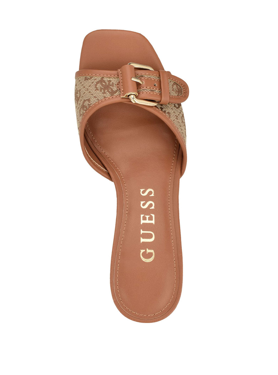 GUESS Brown Dista Kitten Heel top view