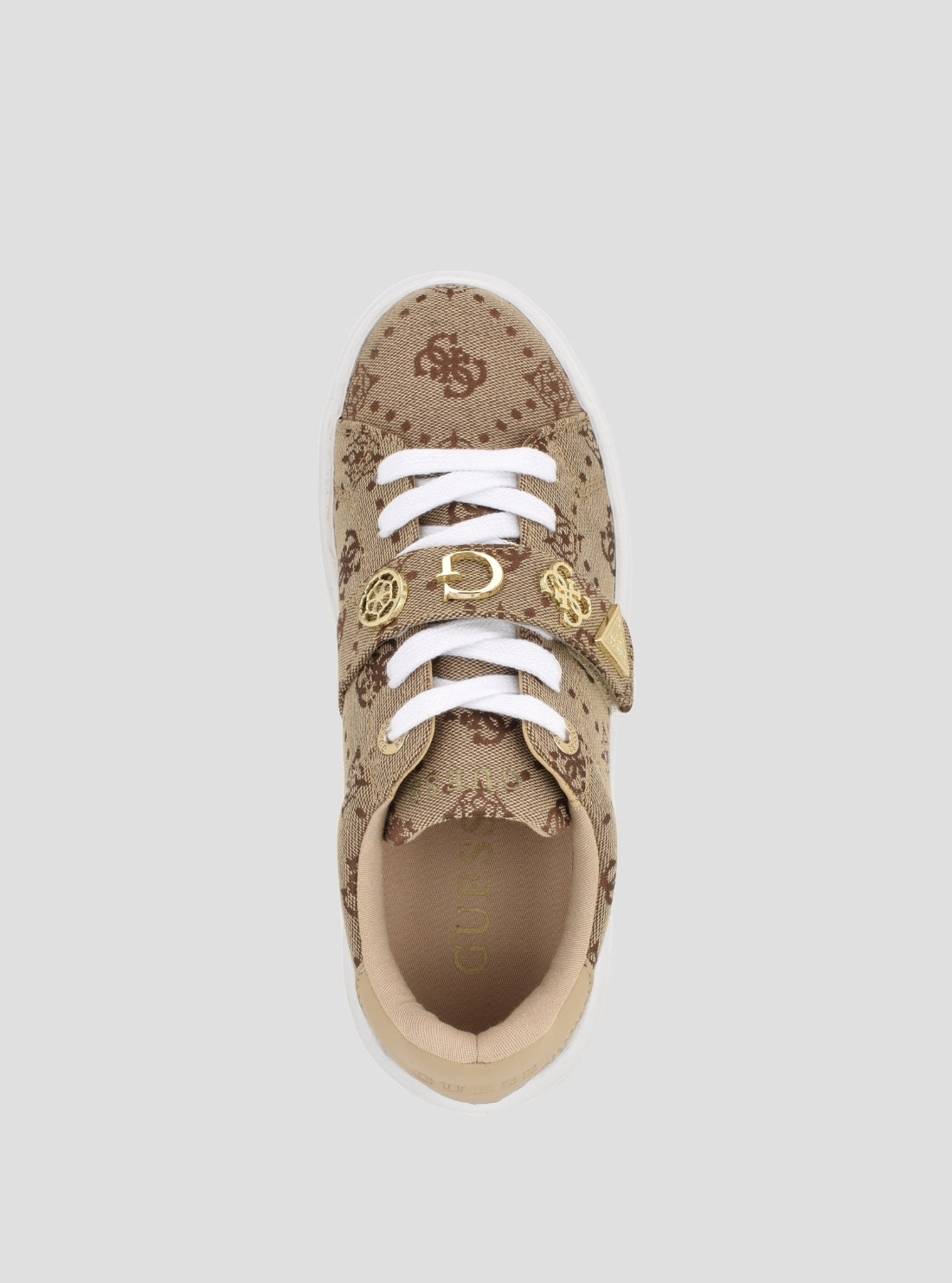 GUESS Footwear Brown Logo Drift Sneakers DRIFT2 Top View