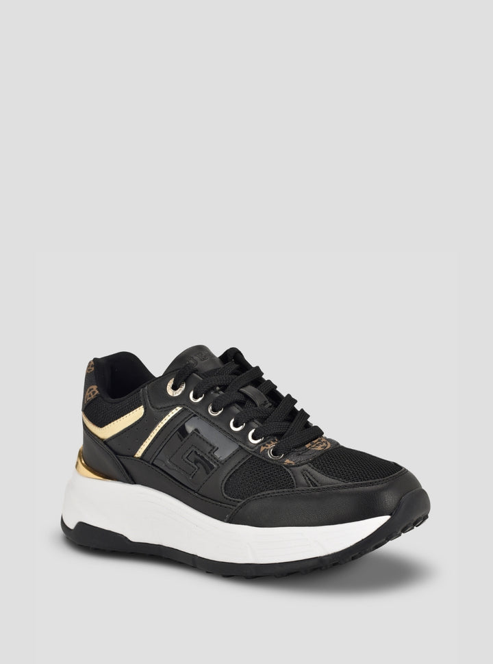 GUESS Footwear Black Fonzi Sneakers FONZI Front Side View