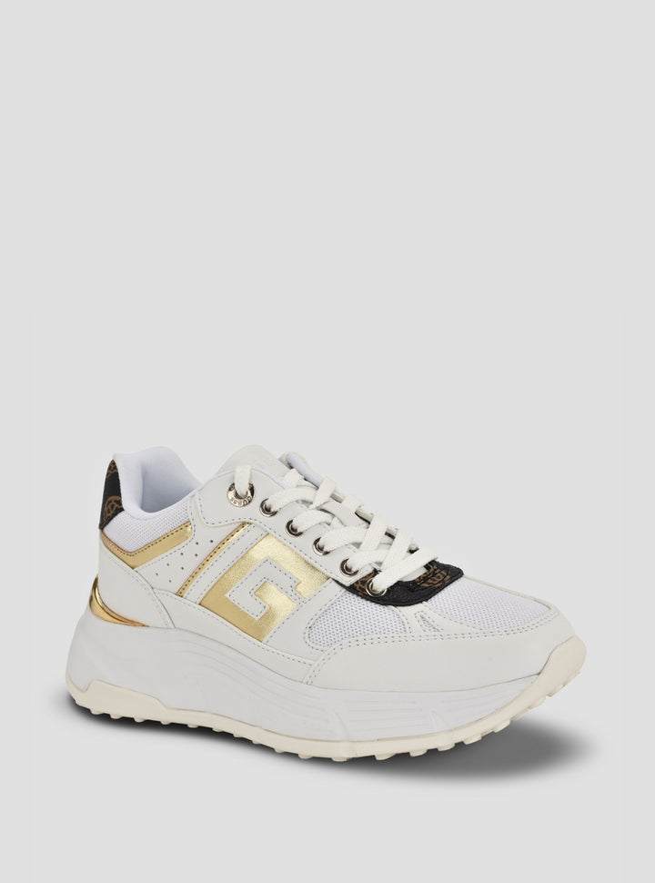 GUESS Footwear White Fonzi Sneakers FONZI Front Side View