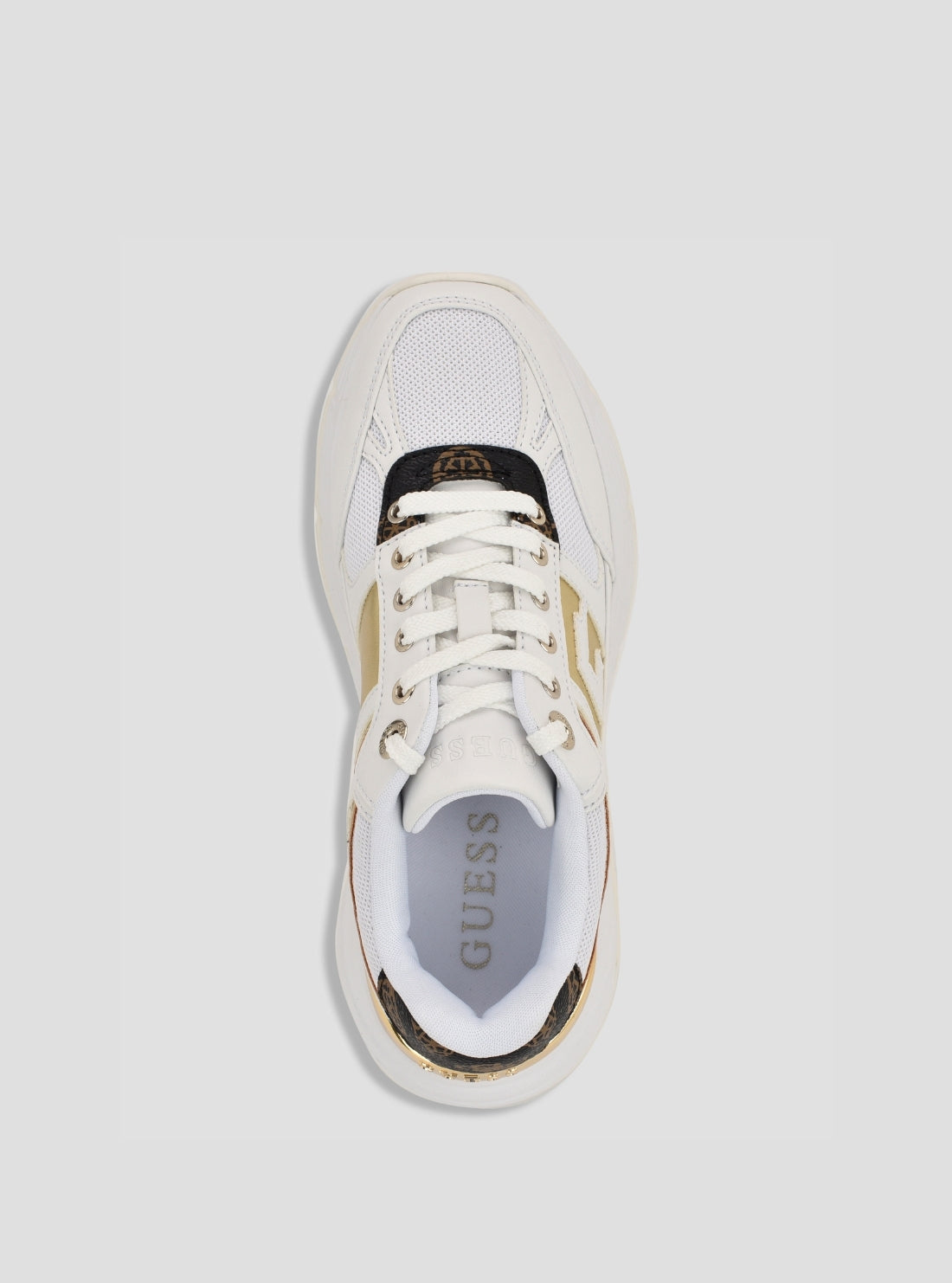 GUESS Footwear White Fonzi Sneakers FONZI Top View