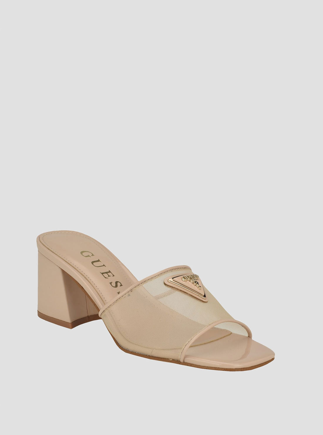 Beige Gable Block Heel