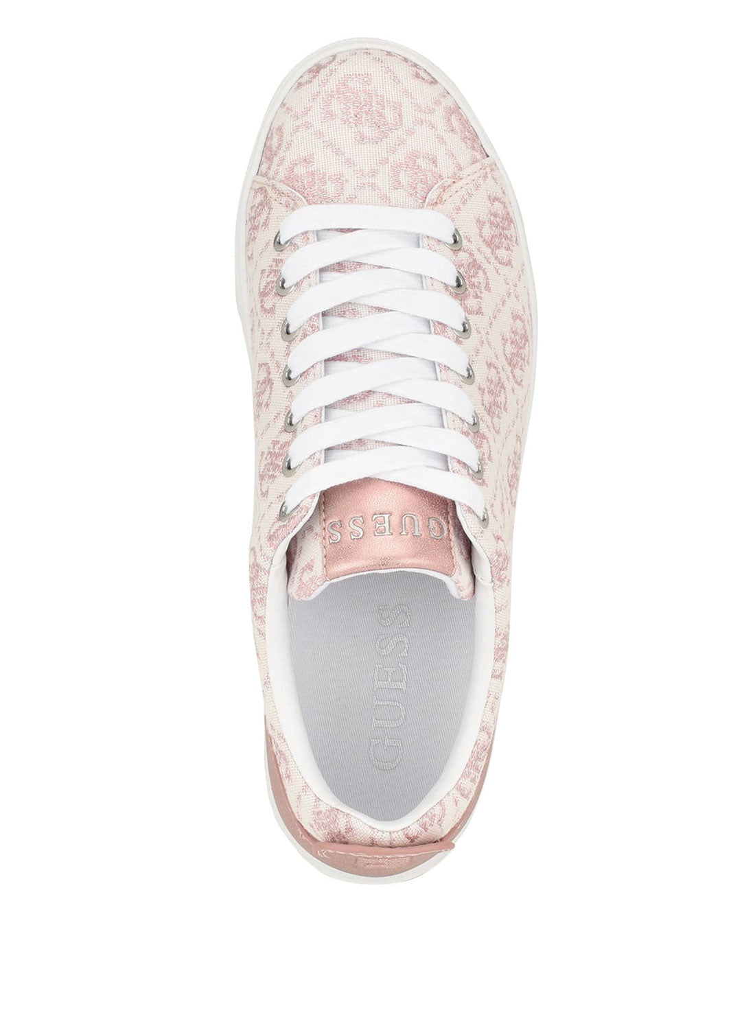 GUESS Pink Logo Low-Top Sneakers top view