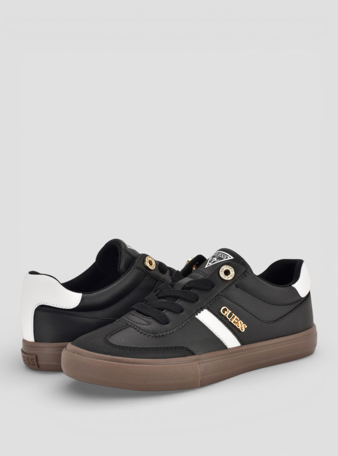 GUESS Womens Black Loui Sneakers LOUI Front Side View