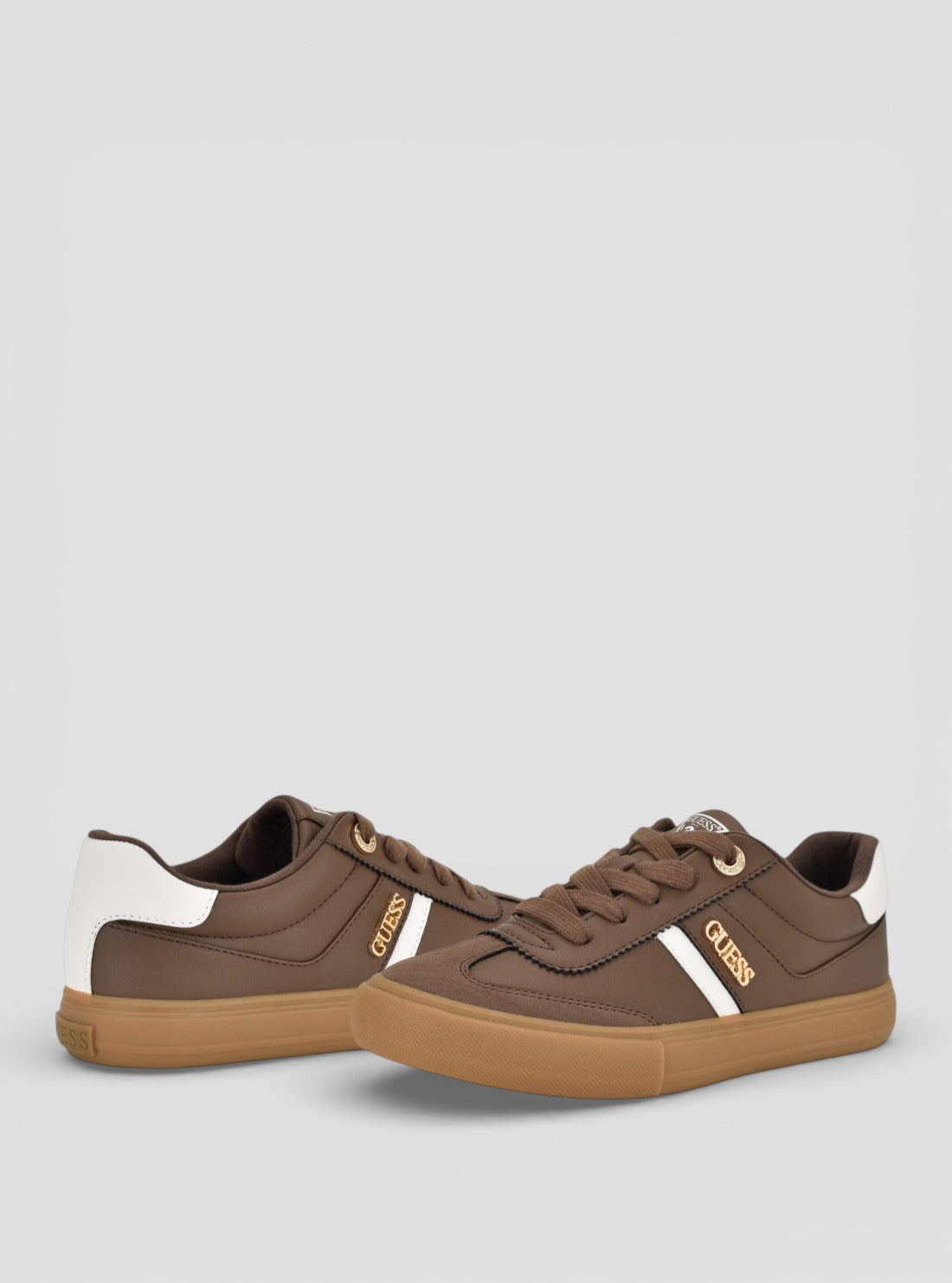 GUESS Mens Brown Loui Sneakers LOUI Front Side View