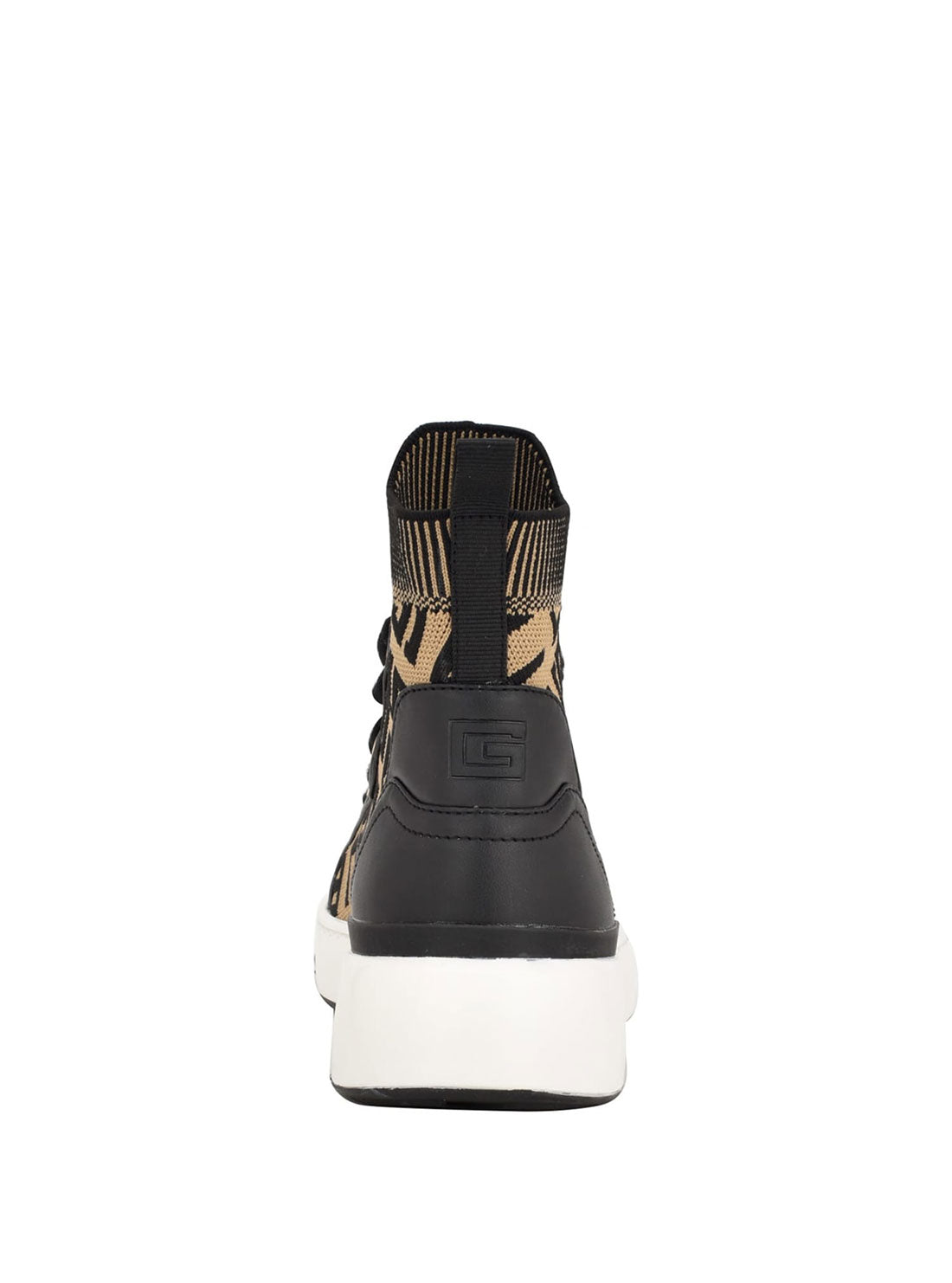 GUESS Black Brown Mannen High Top Sneakers back view