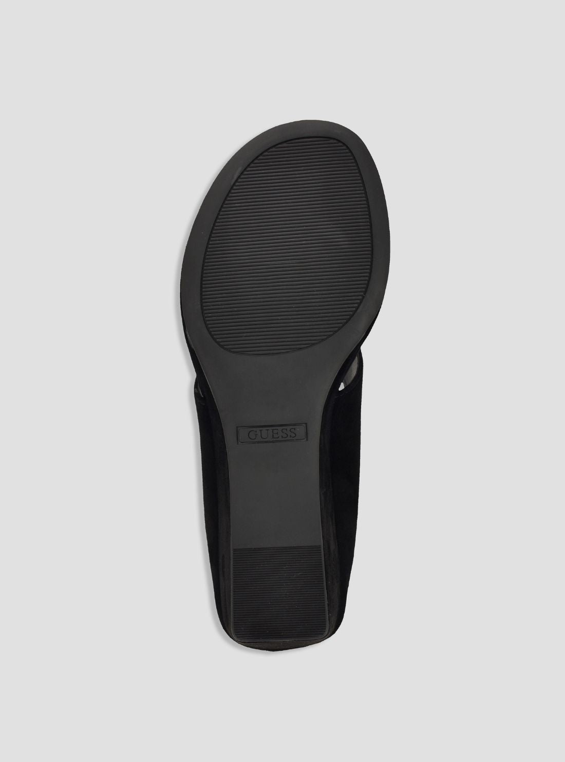GUESS Footwear Black Marchon Wedge Sandals MARCHON Bottom View