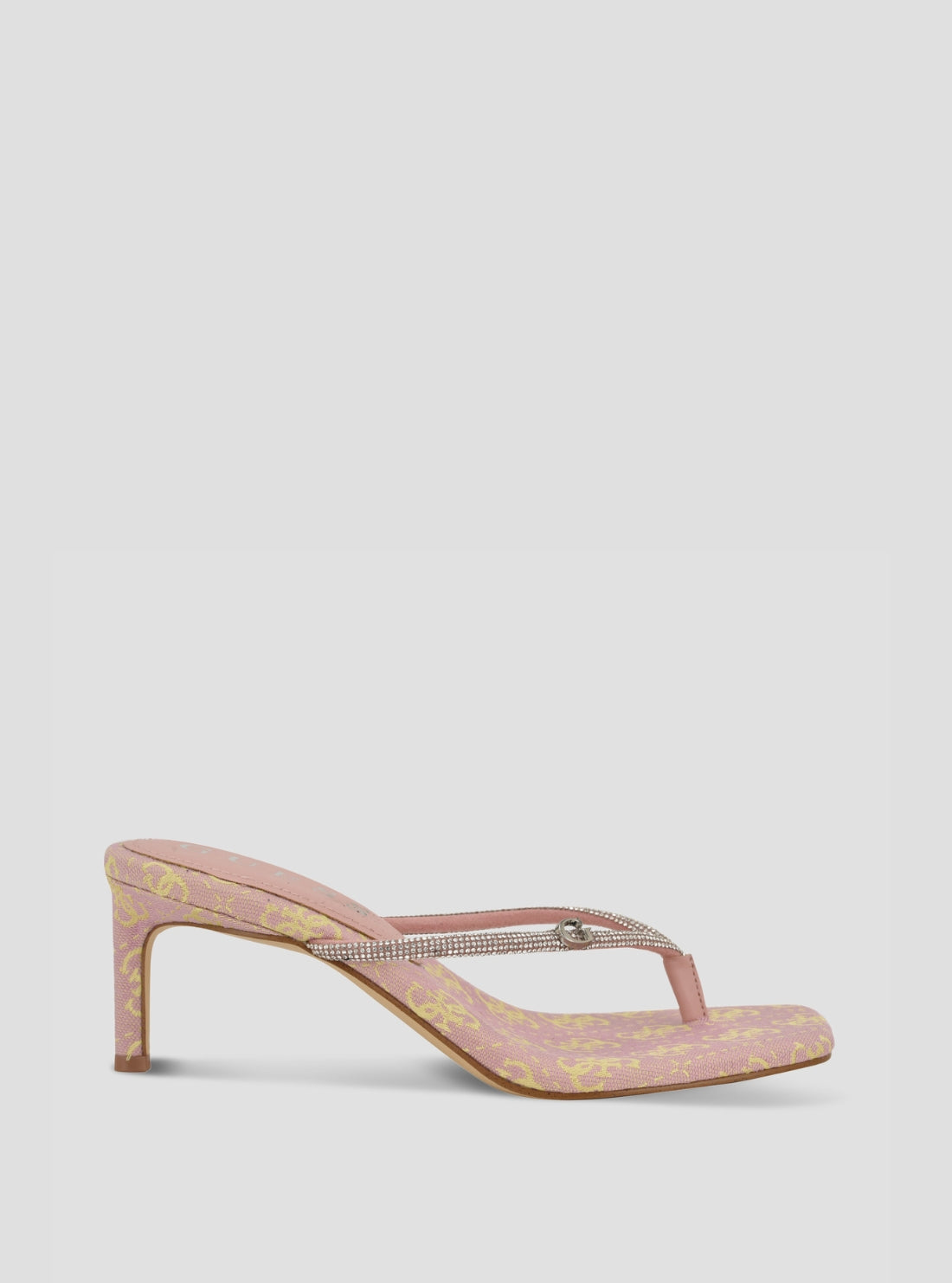 GUESS Footwear Pink Logo Mayan Heeled Sandals MAYAN Side View