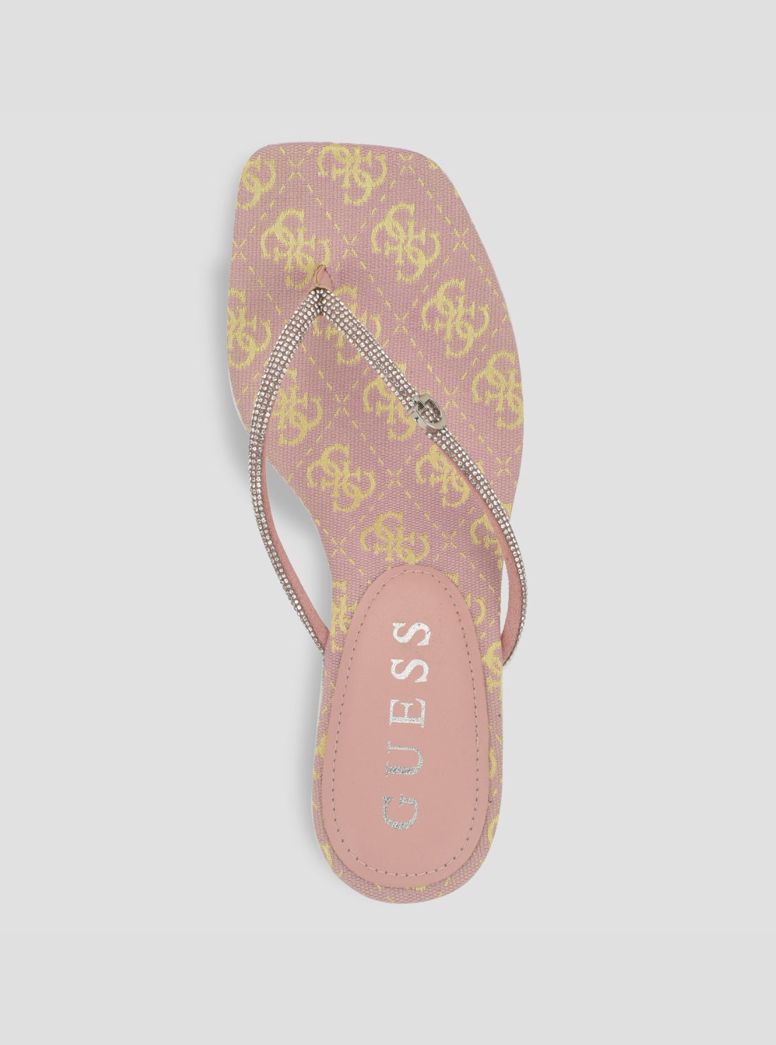 GUESS Footwear Pink Logo Mayan Heeled Sandals MAYAN Top View