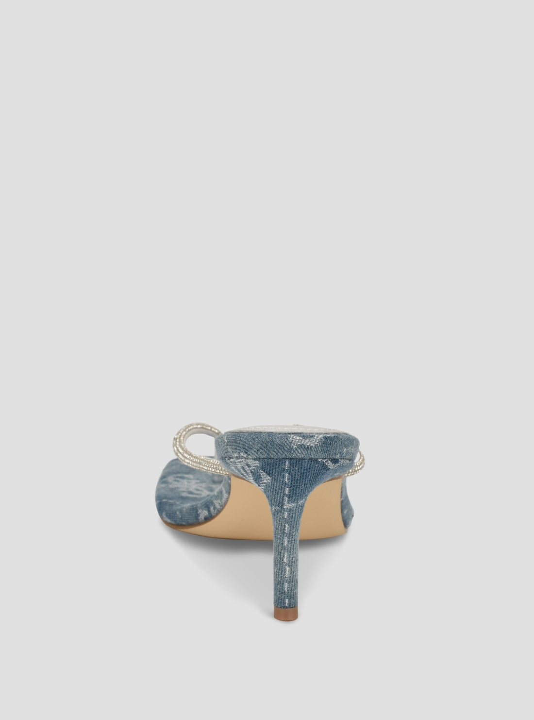 GUESS Footwear Blue Logo Mayan Heeled Sandals MAYAN Back View
