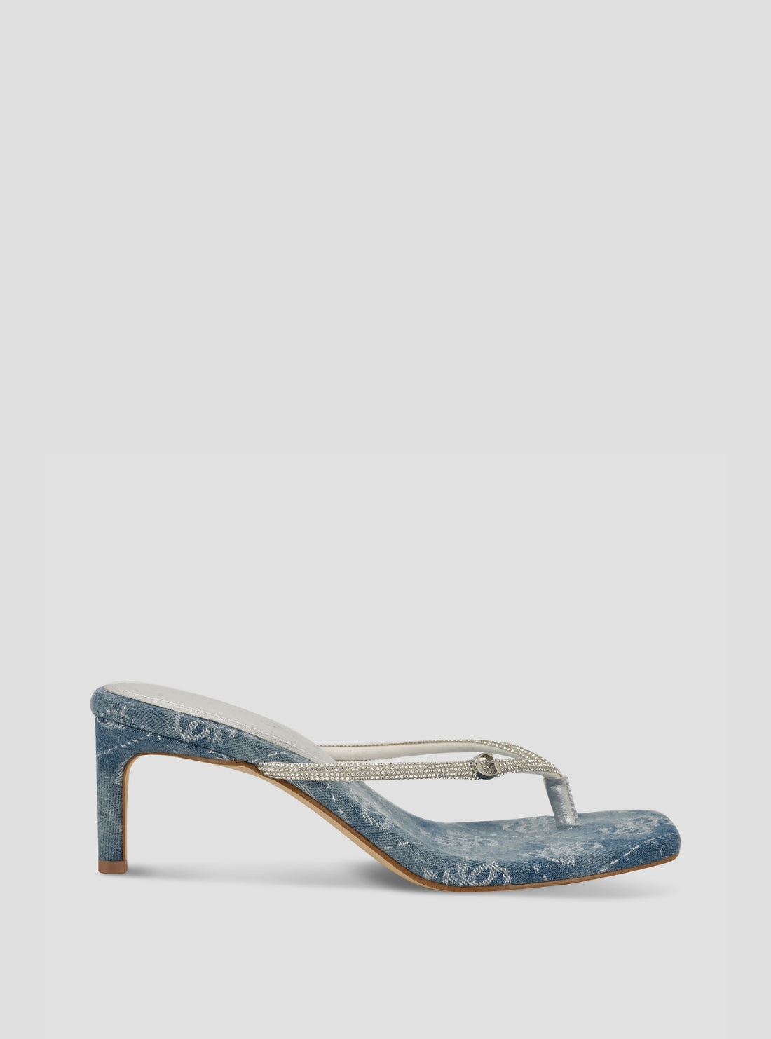GUESS Footwear Blue Logo Mayan Heeled Sandals MAYAN Side View