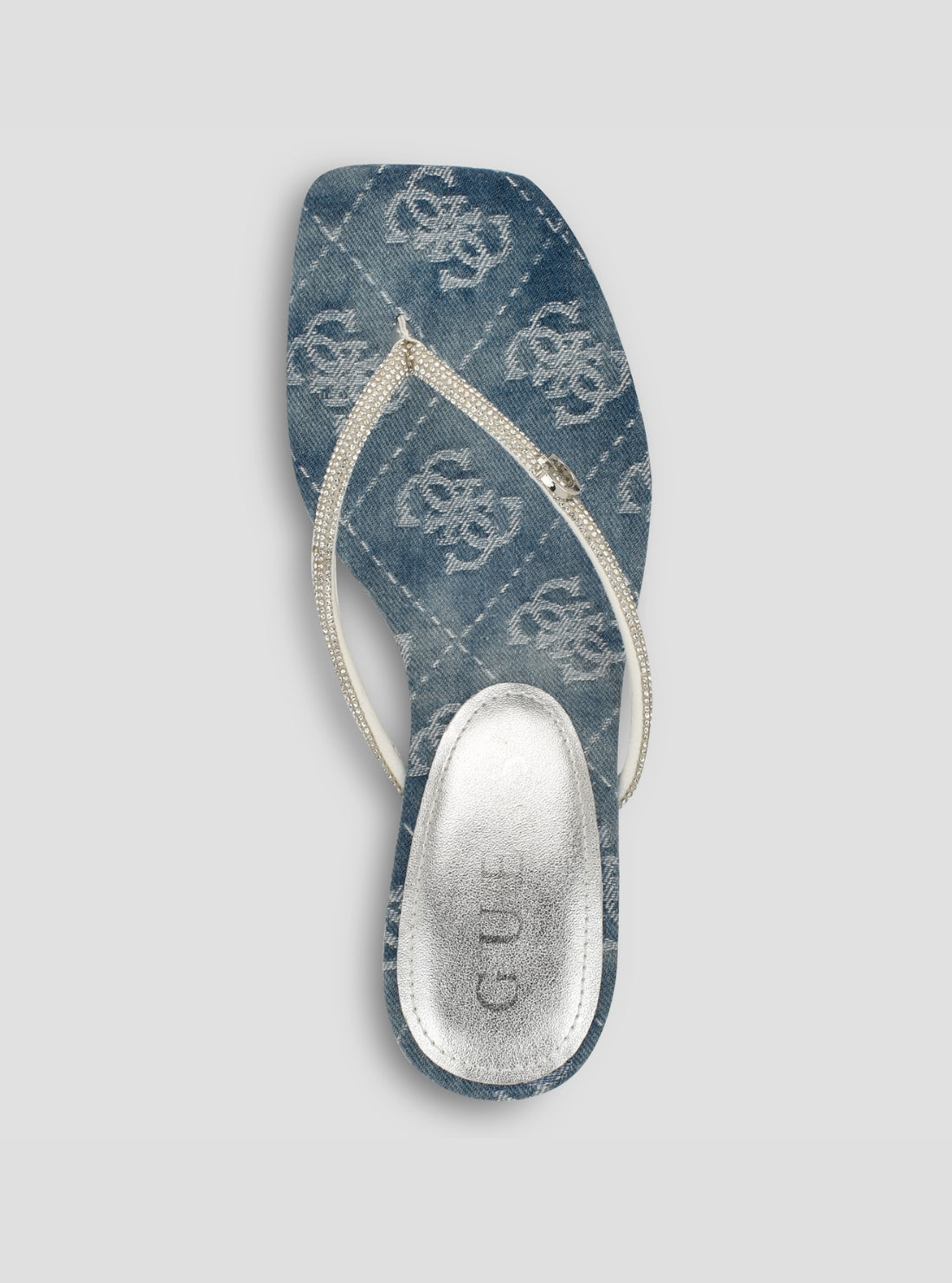 GUESS Footwear Blue Logo Mayan Heeled Sandals MAYAN Top View