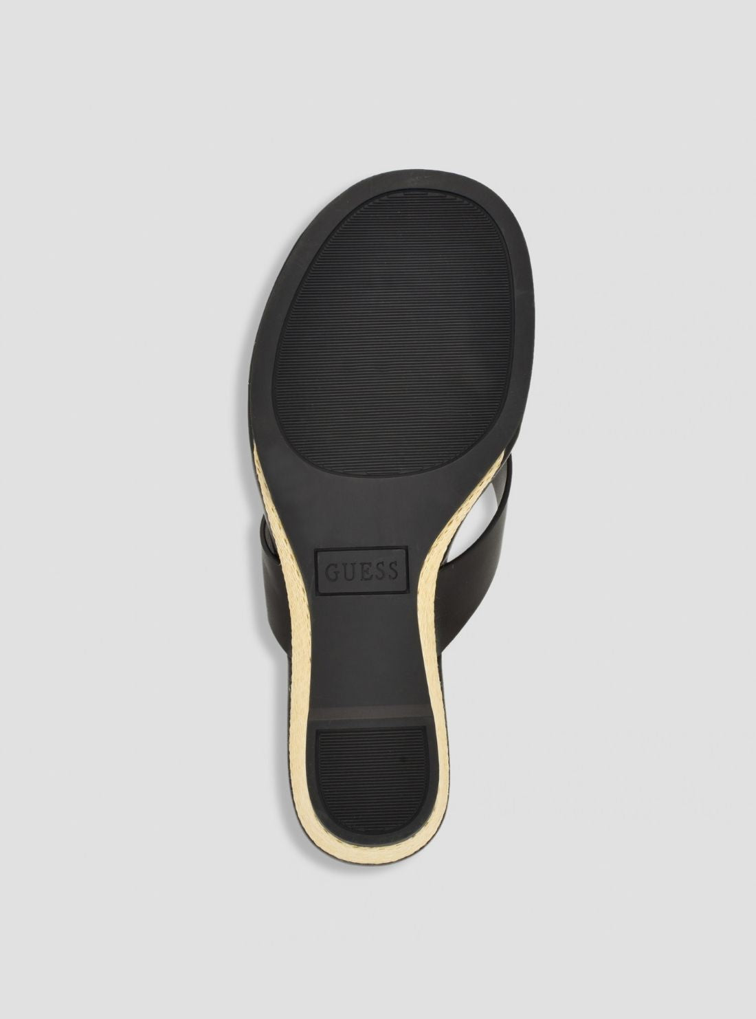 GUESS Footwear Black Milda Wedge Sandals MILDA Bottom View