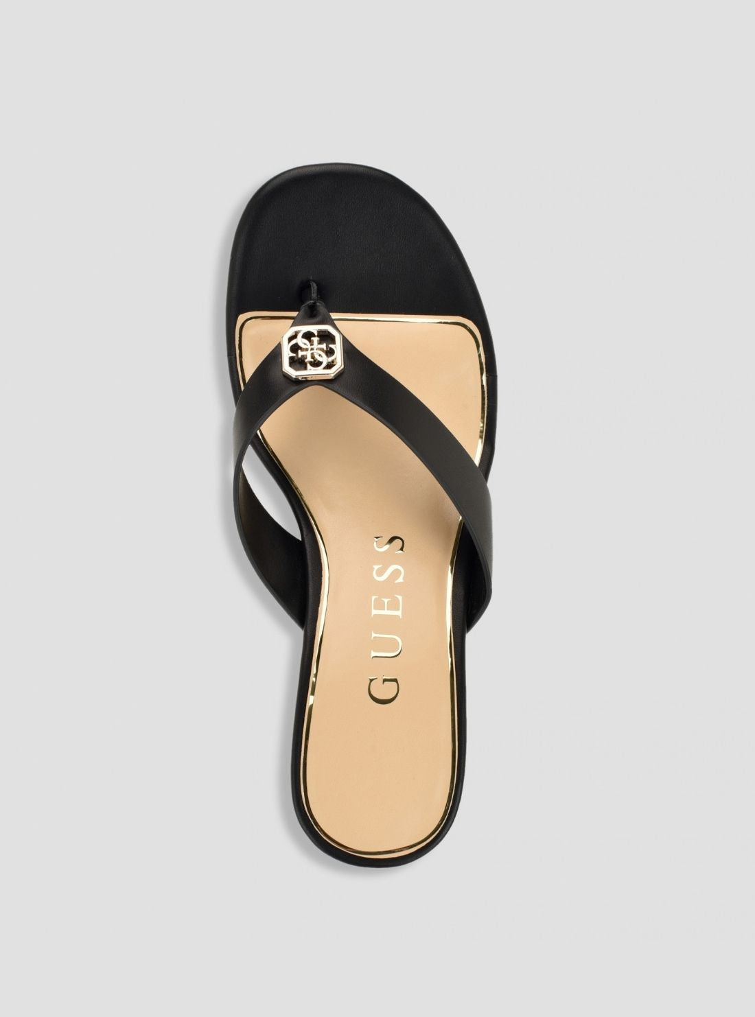 GUESS Footwear Black Milda Wedge Sandals MILDA Top View