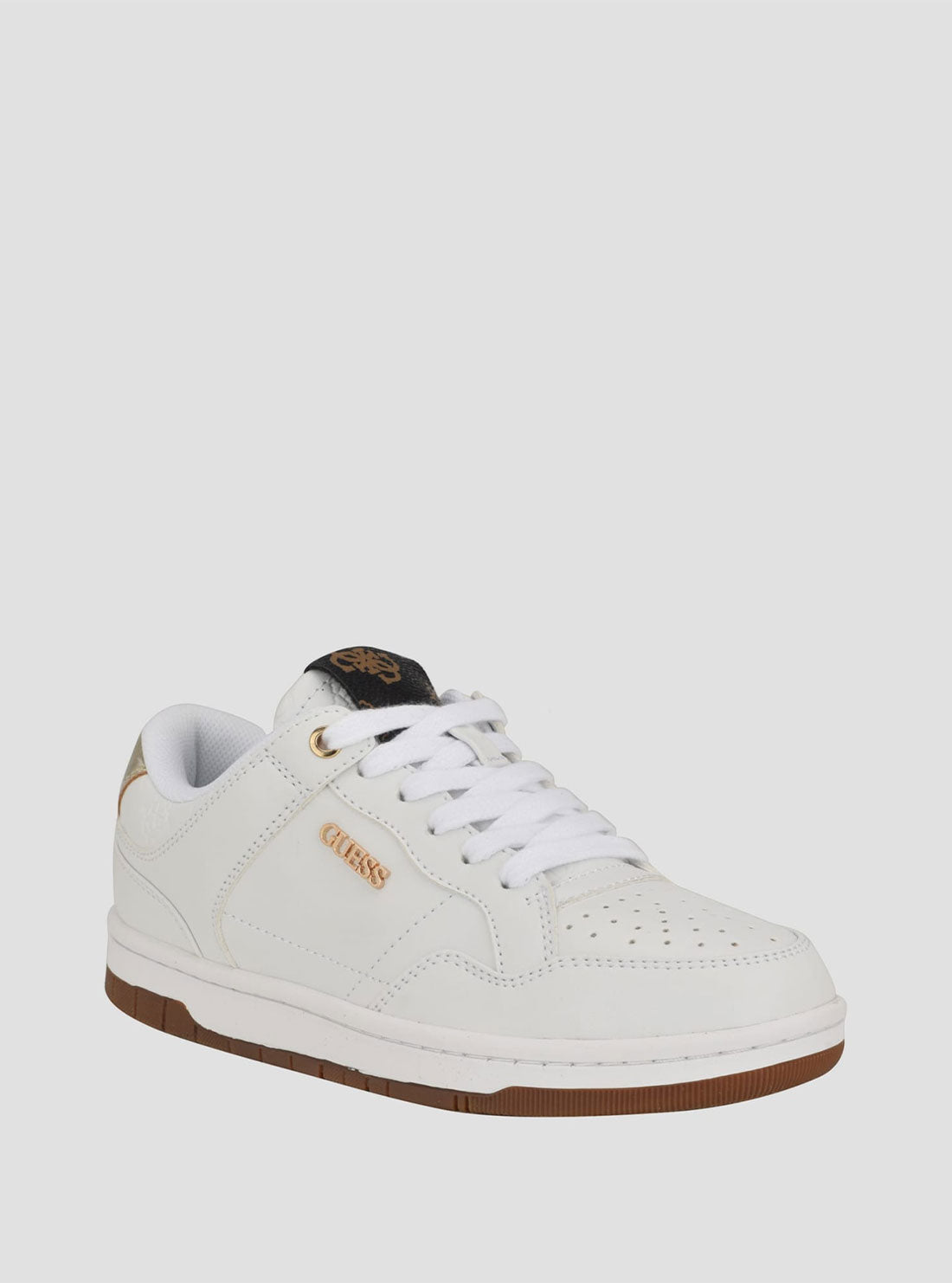 GUESS White Rubinn Low-Top Sneakers front view