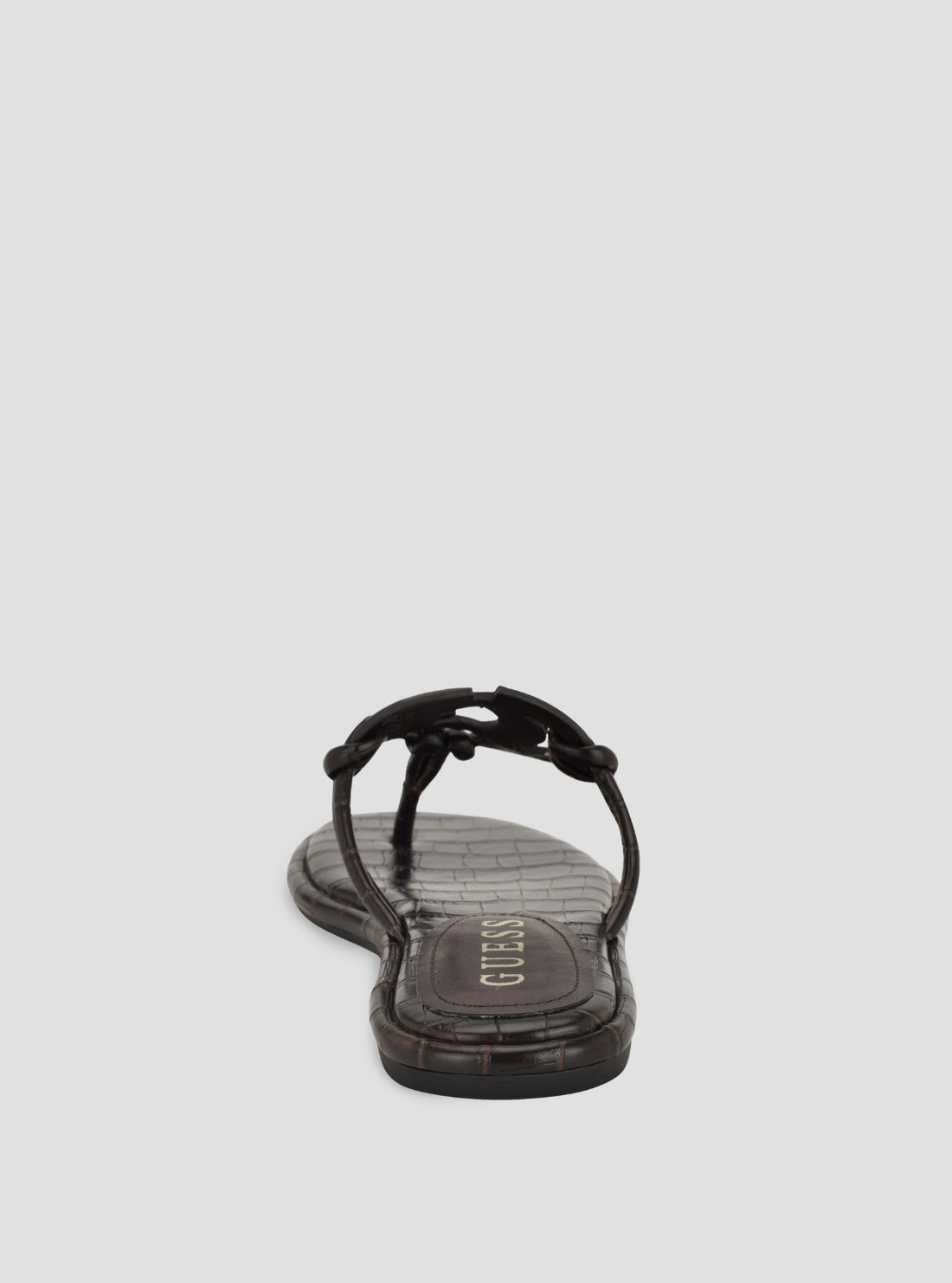GUESS Footwear Dark Brown Saime Sandals GWSAIME Back View