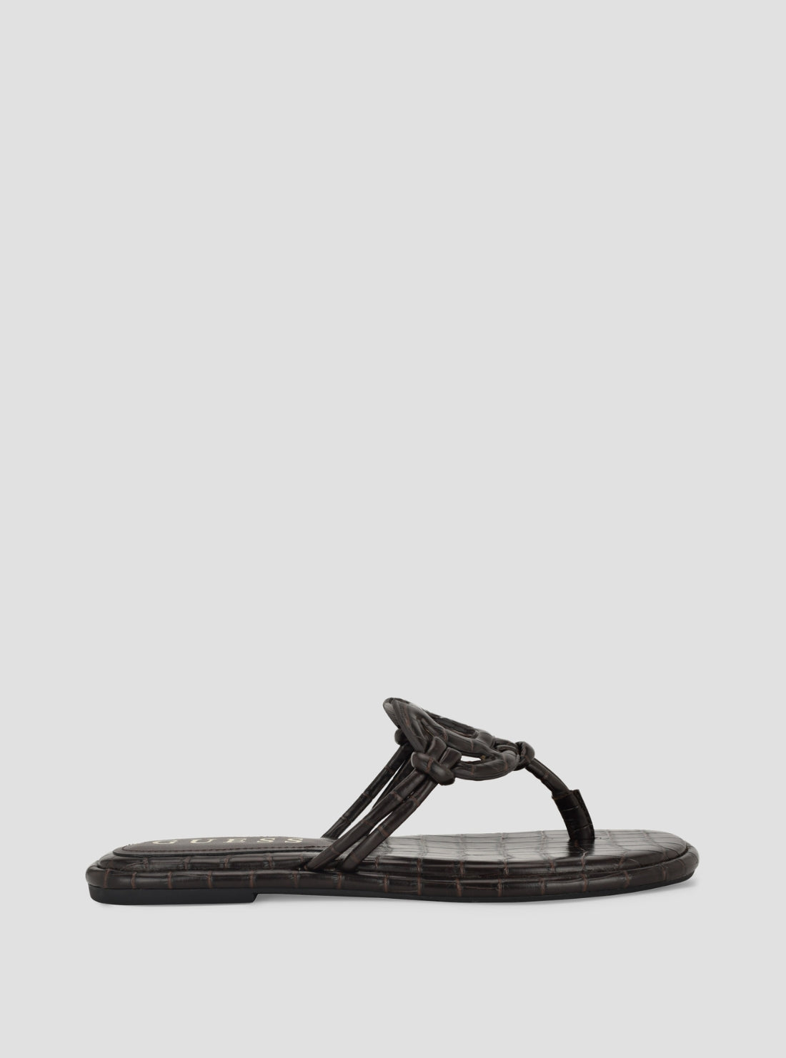 GUESS Footwear Dark Brown Saime Sandals GWSAIME Side View
