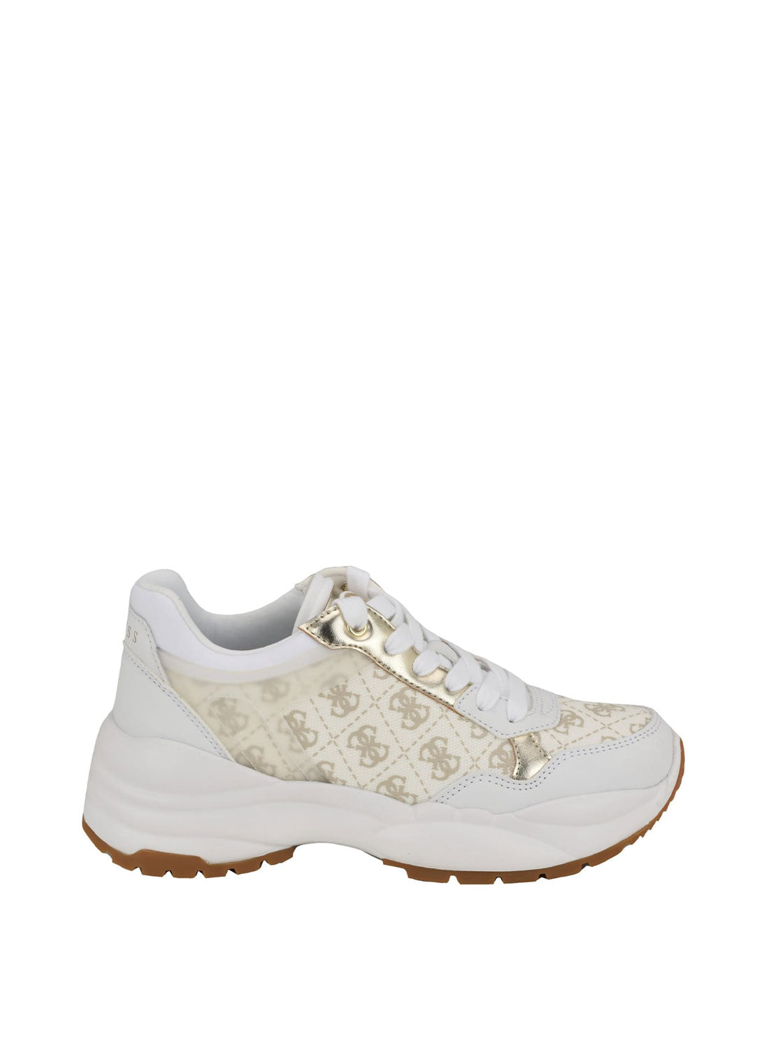 GUESS White Logo Low-Top Sneakers side view